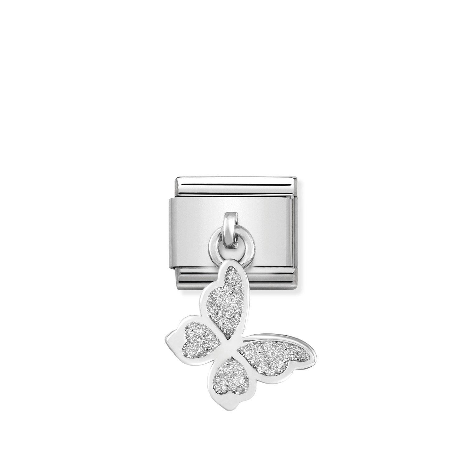 Composable Classic Link Parıltılı Kelebek 925 Ayar Gümüş Charm