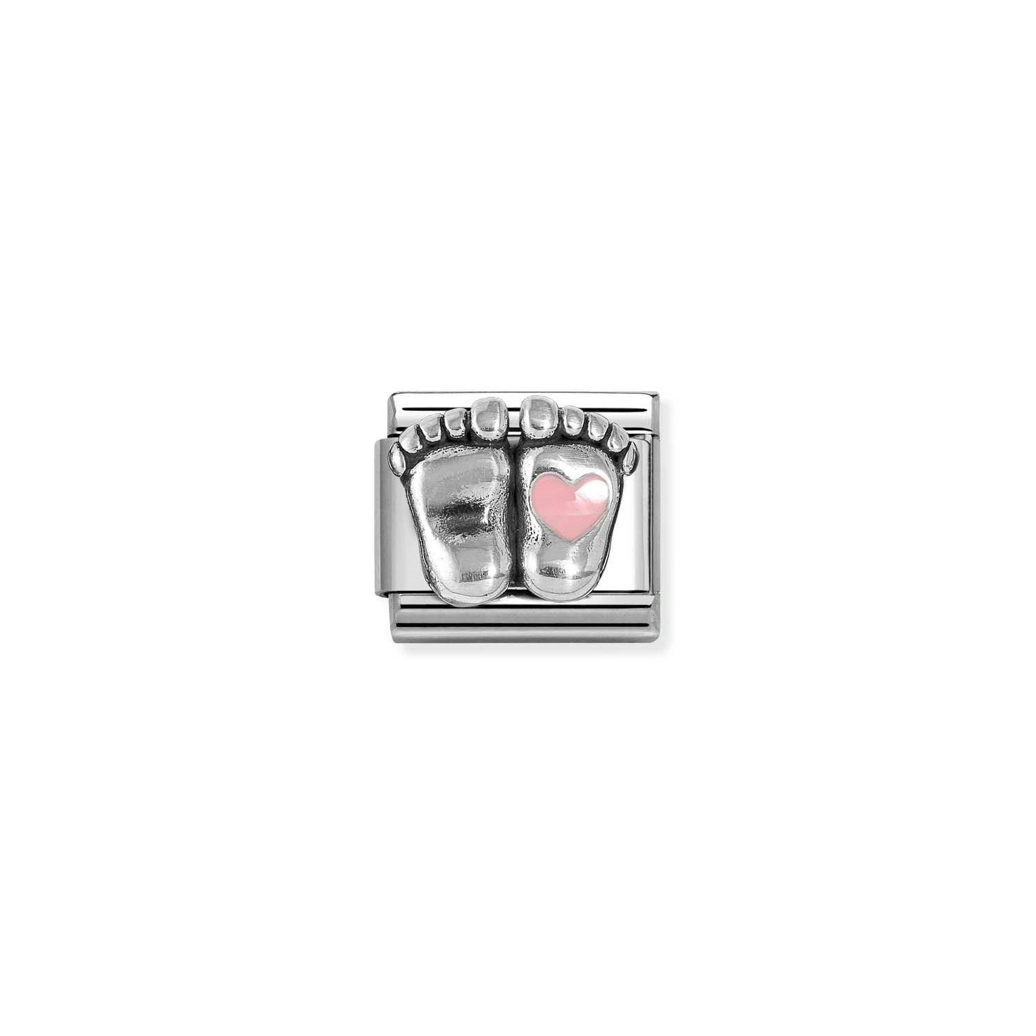 Composable Classic Link Pembe Kalp Bebek Ayağı 925 Ayar Gümüş