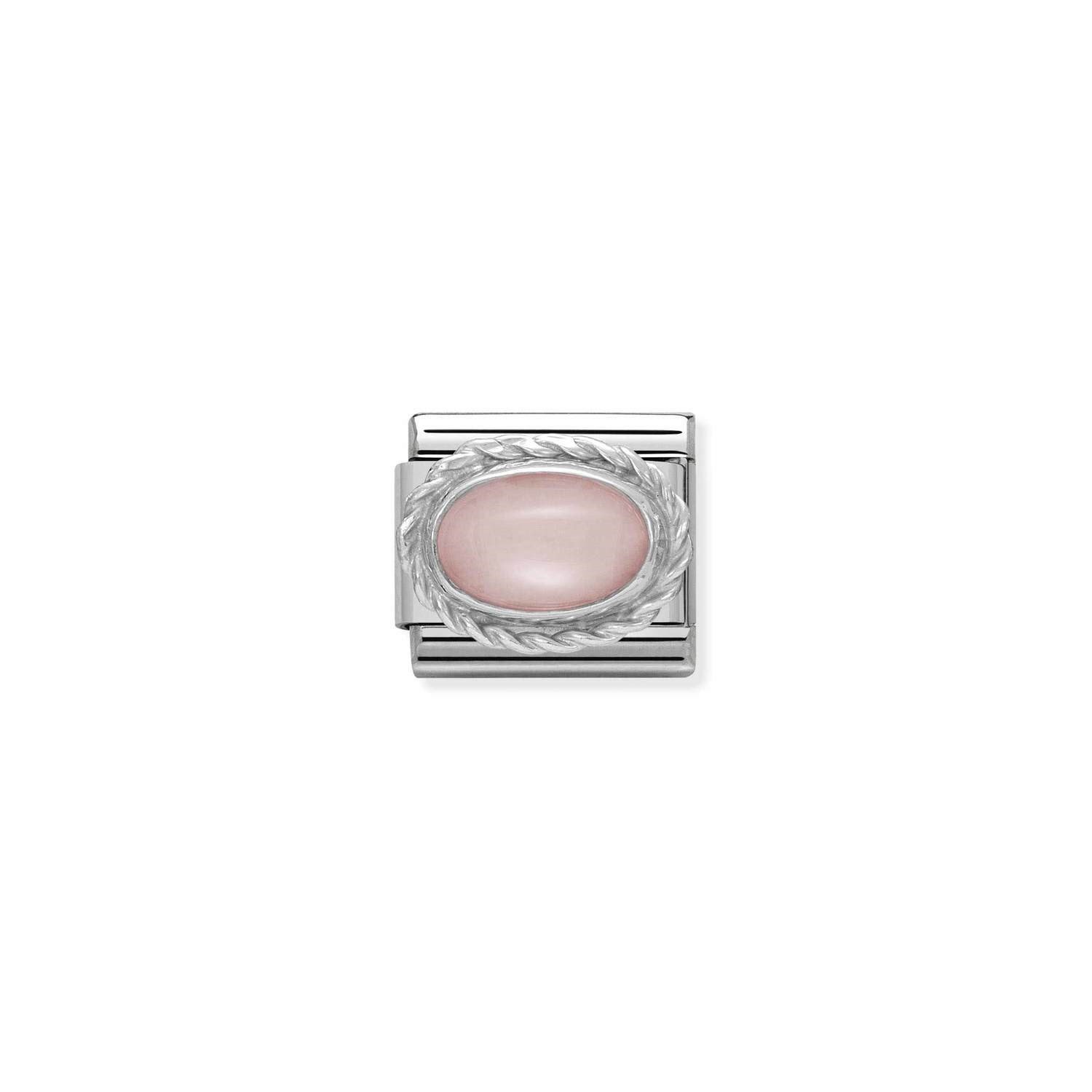 Composable Classic Link Pembe Opal Taşlı 925 Ayar Gümüş