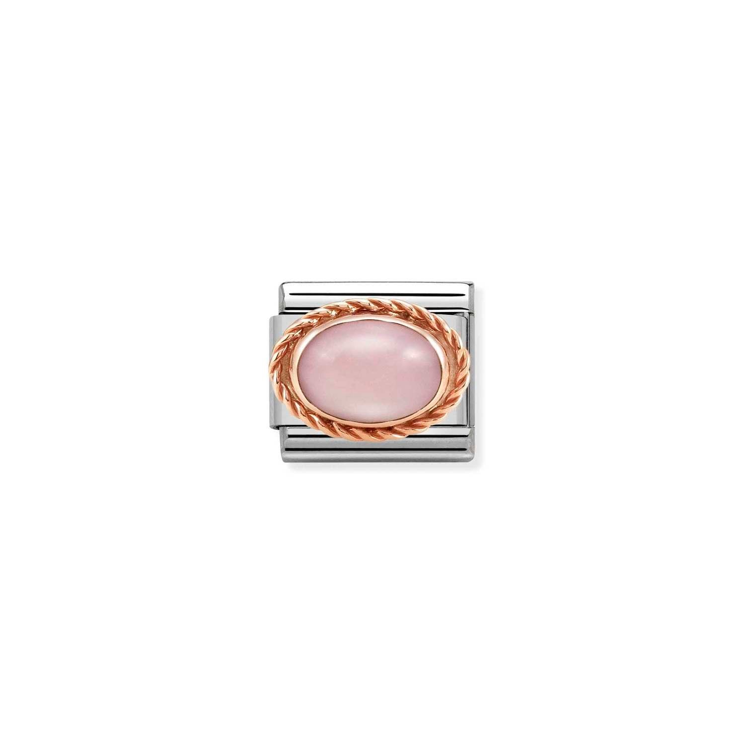 Composable Classic Link Pembe Taşlı Burgu Çerçeve 9 Ayar Rose Gold