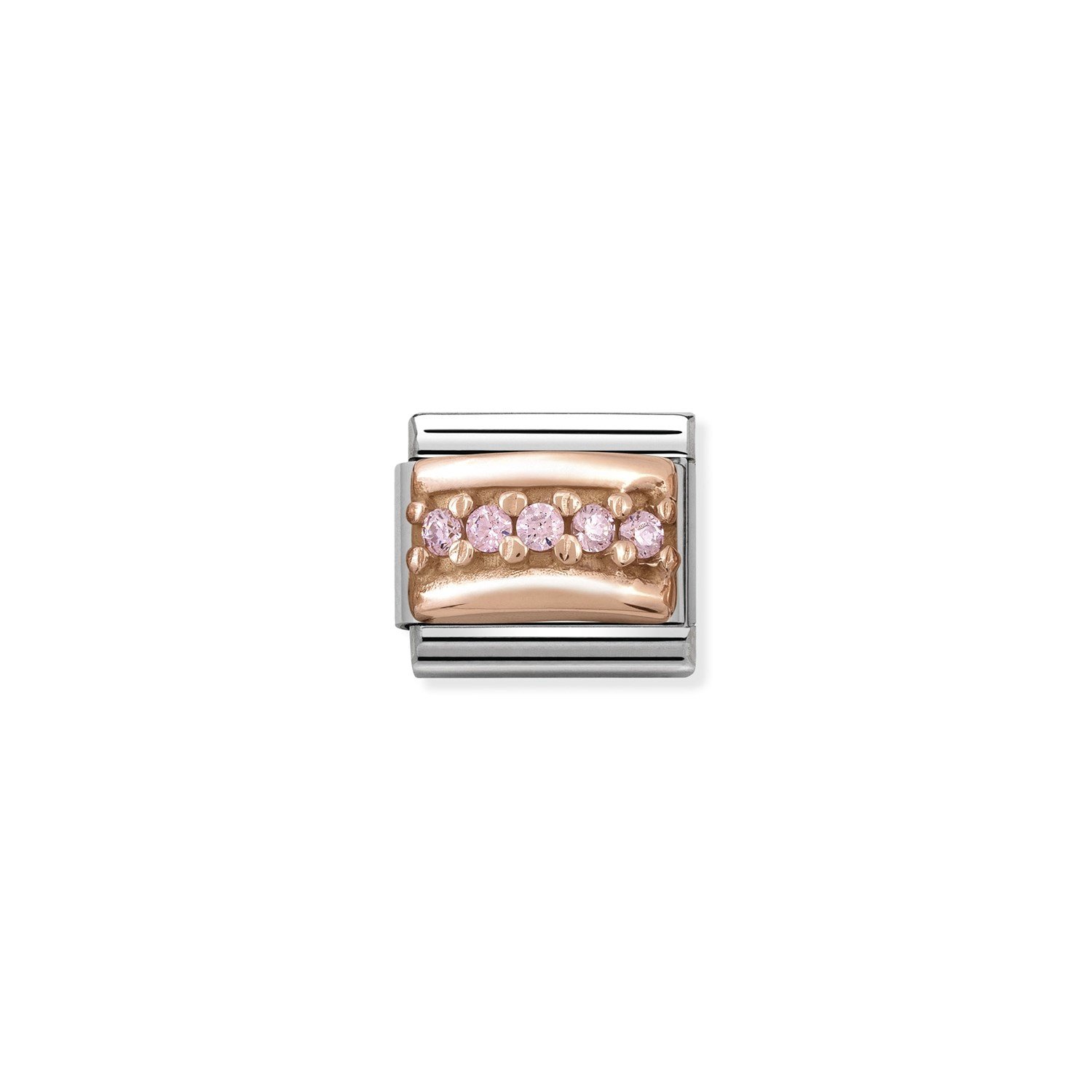 Composable Classic Link Pembe Zirkon 5 Taşlı 9 Ayar Rose Gold