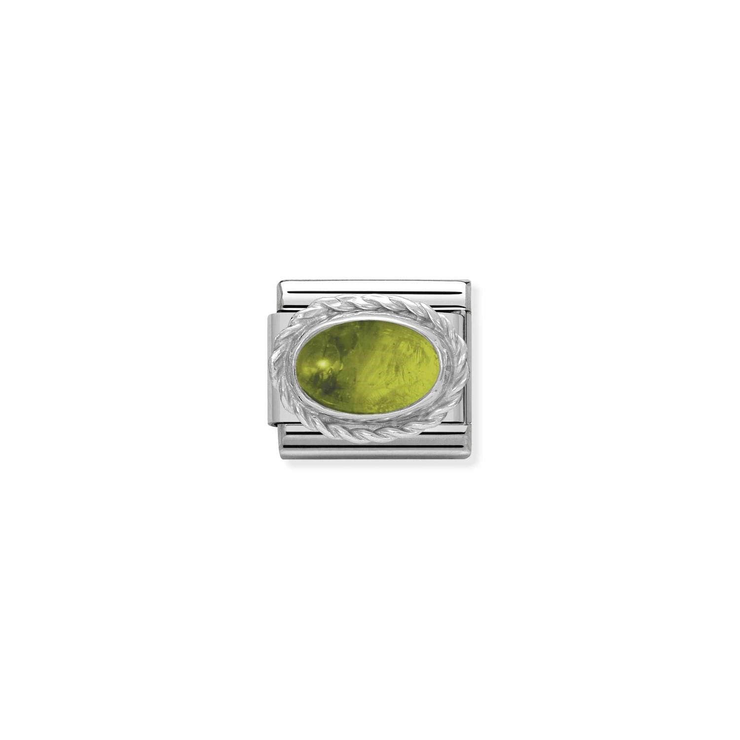 Composable Classic Link Peridot Taşlı 925 Ayar Gümüş