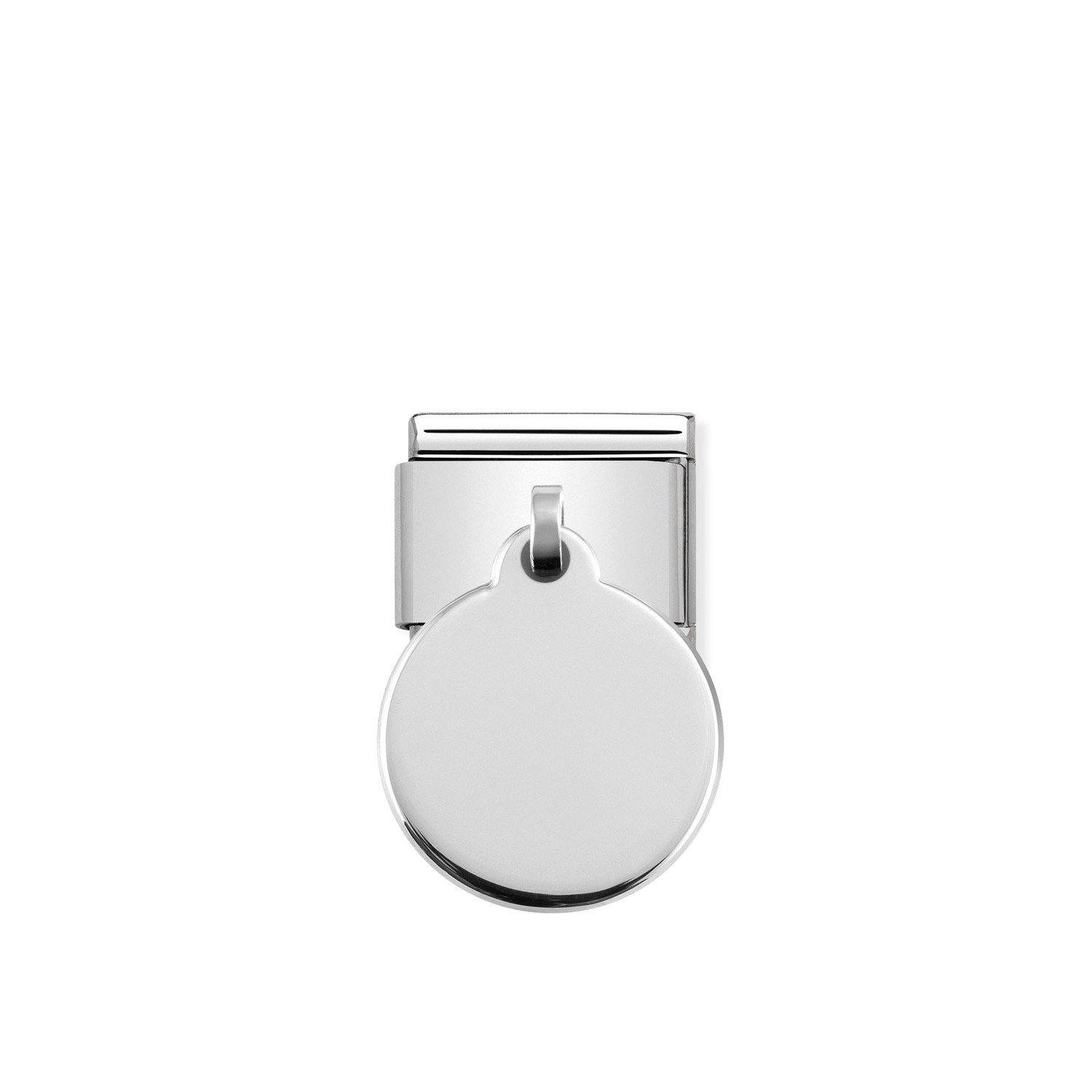 Composable Classic Link Yuvarlak Plaka 925 Ayar Gümüş Charm