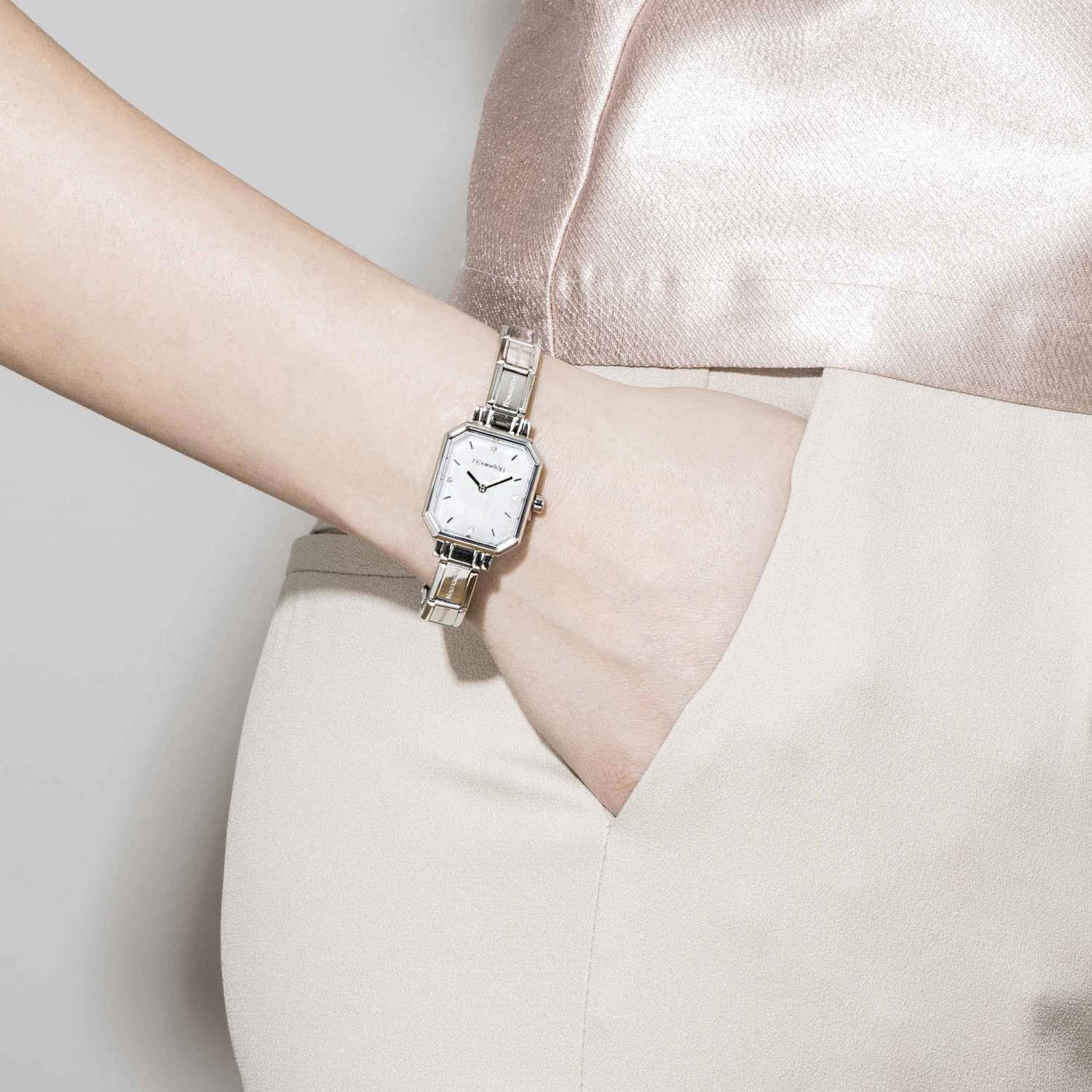 Composable Classic Time Dikdörtgen Rose Gold Kadran Rose Gold Kadın Kol Saati