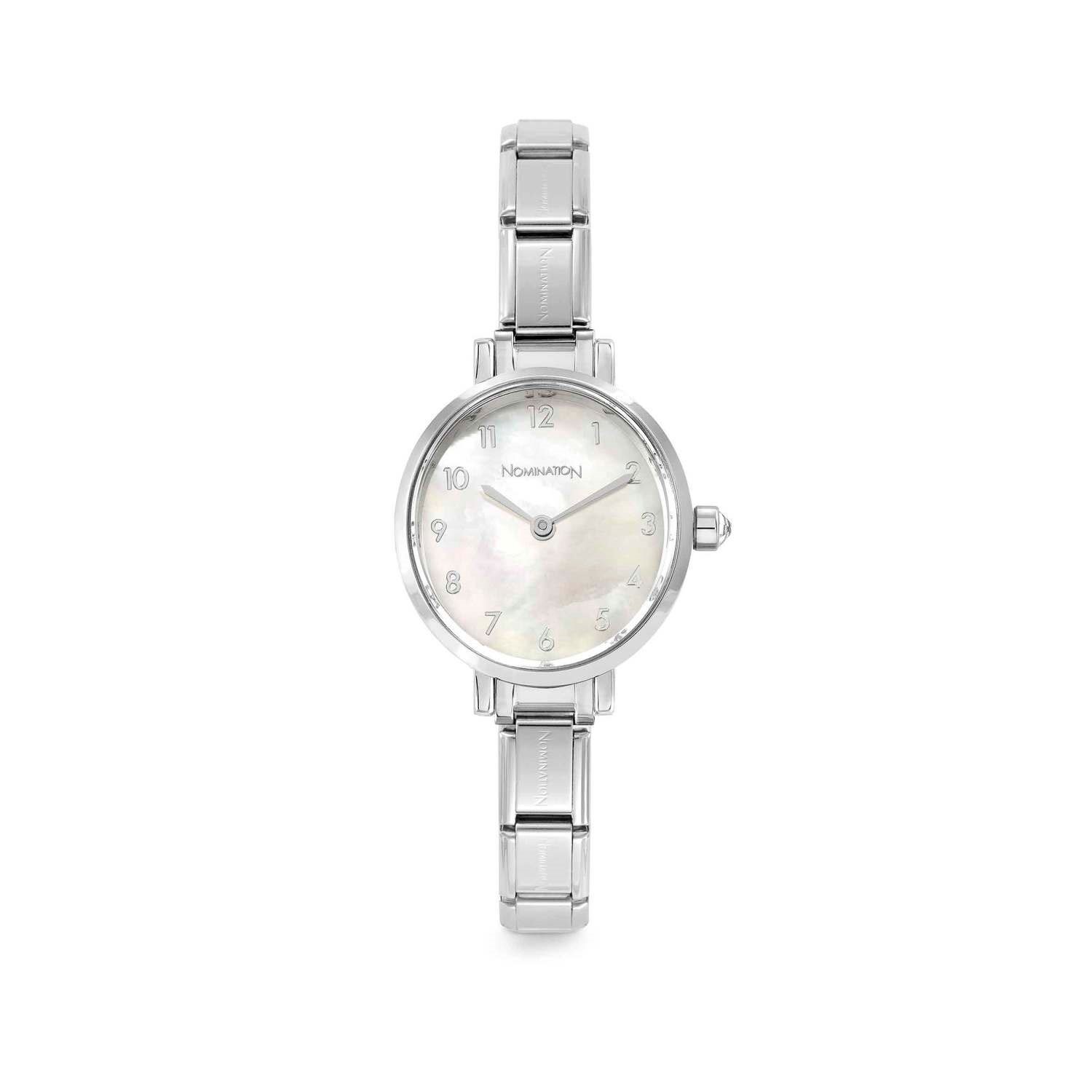 Composable Classic Time Yuvarlak Beyaz Kadran Gümüş Renk Kadın Kol Saati