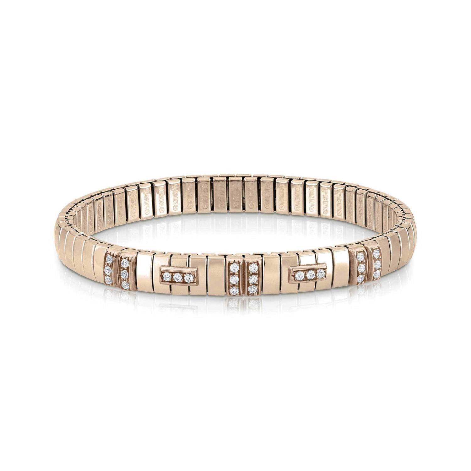 Extension 042817 011 Beyaz Zirkon Taşlı Rose Gold Bileklik