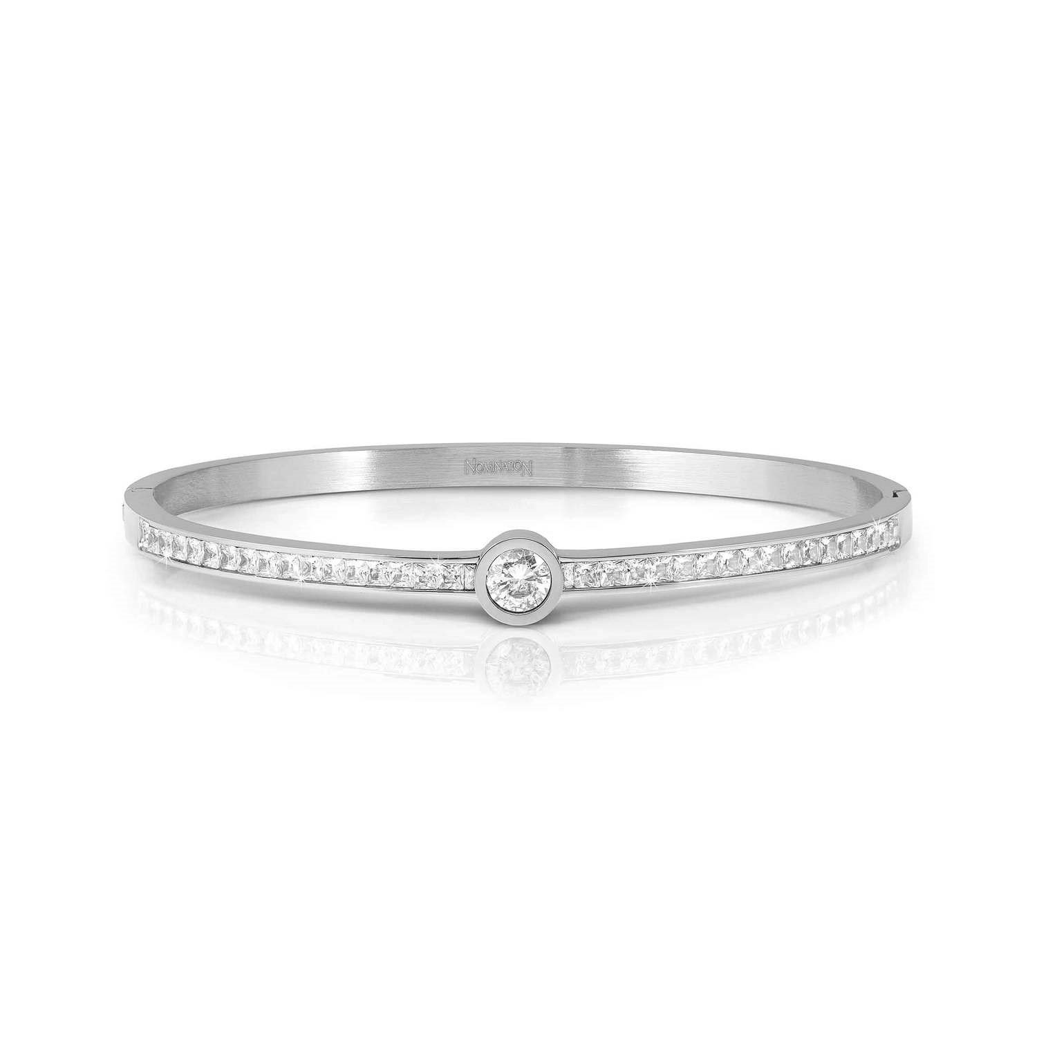 Pretty Bangles 029519 047 Beyaz Zirkon Taşlı Bileklik Medium