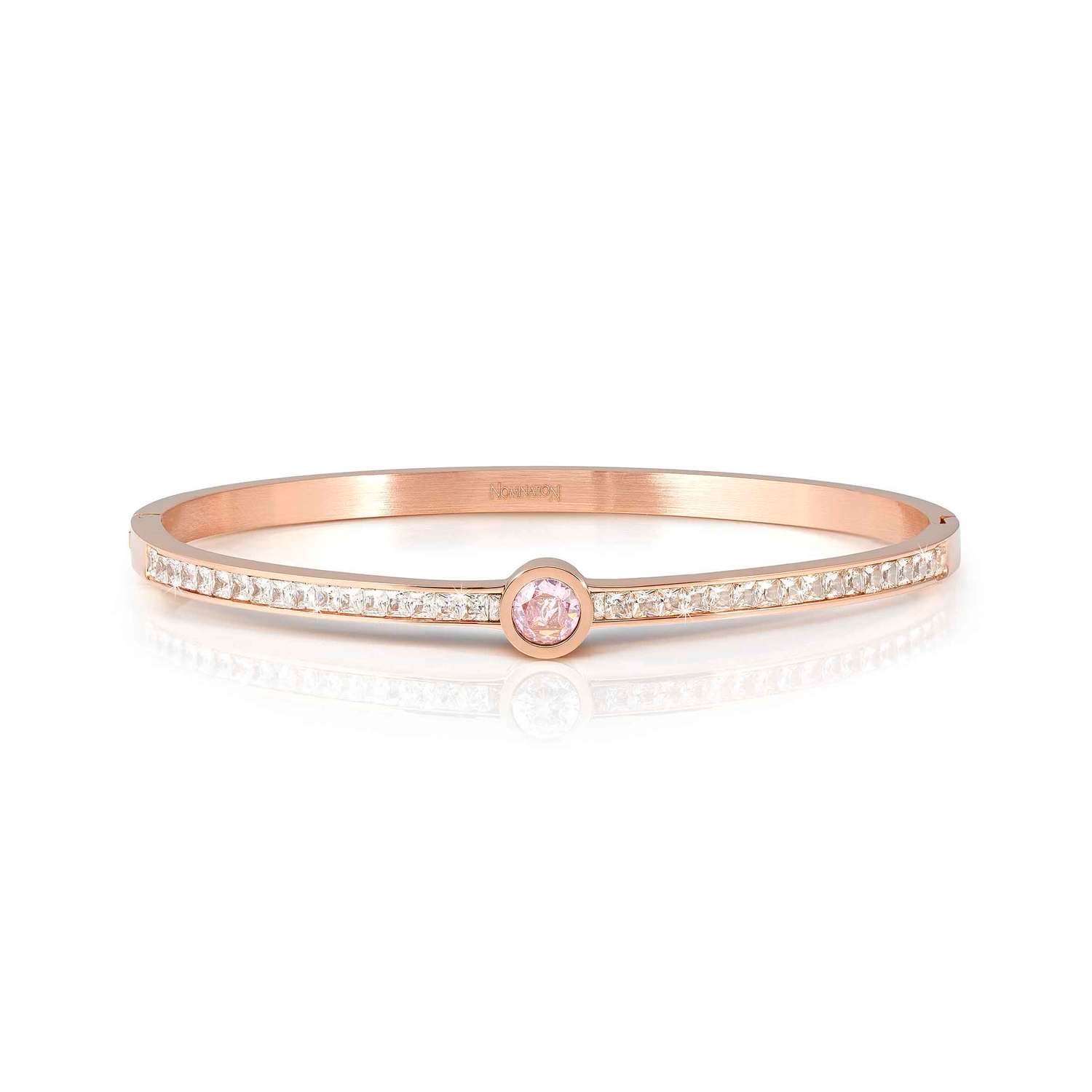 Pretty Bangles 029520 044 Pembe Zirkon Taşlı Bileklik Medium
