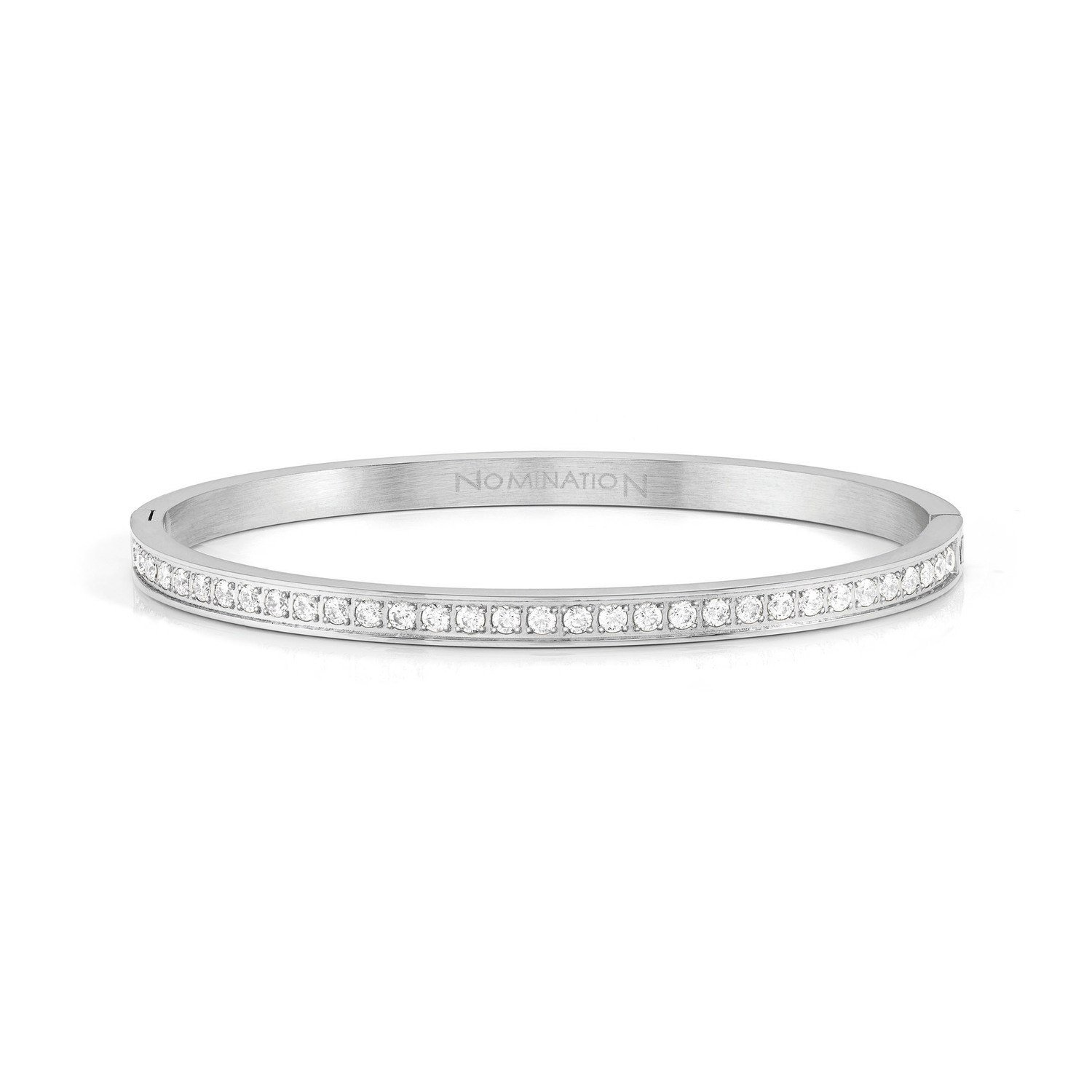 Pretty Bangles Beyaz Zirkon Taşlı Bileklik Gümüş Renk Large