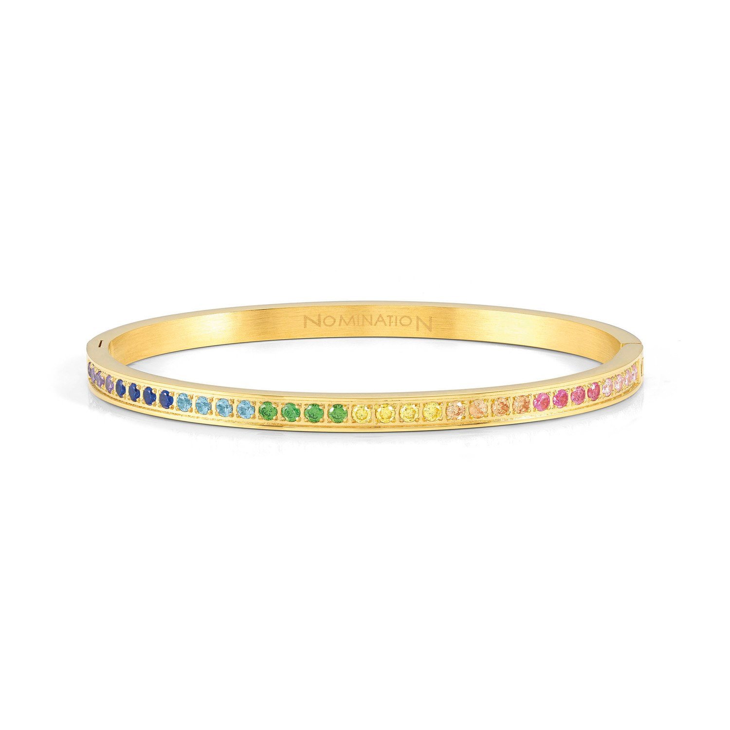 Pretty Bangles Çok Renkli Zirkon Taşlı Bileklik Altın Renk Large