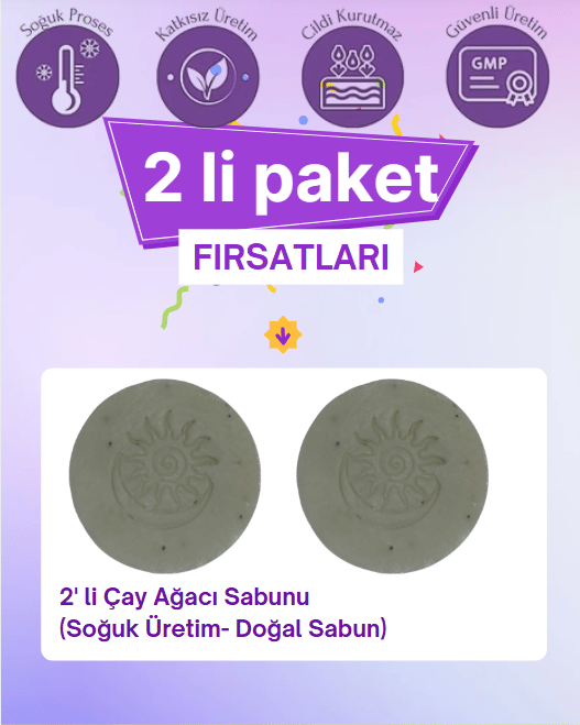 Mistikhane - Çay Ağacı Sabunu - Naturel (Elit) (Yüz ve Vücut Bakımı) (2' li)