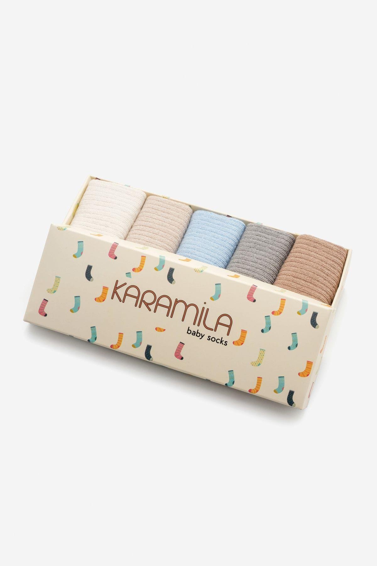 10 Çift Bebek Organic Bambu ÇORAP / Yenidoğan Çorap / 2 Kutu Bambu Çorap