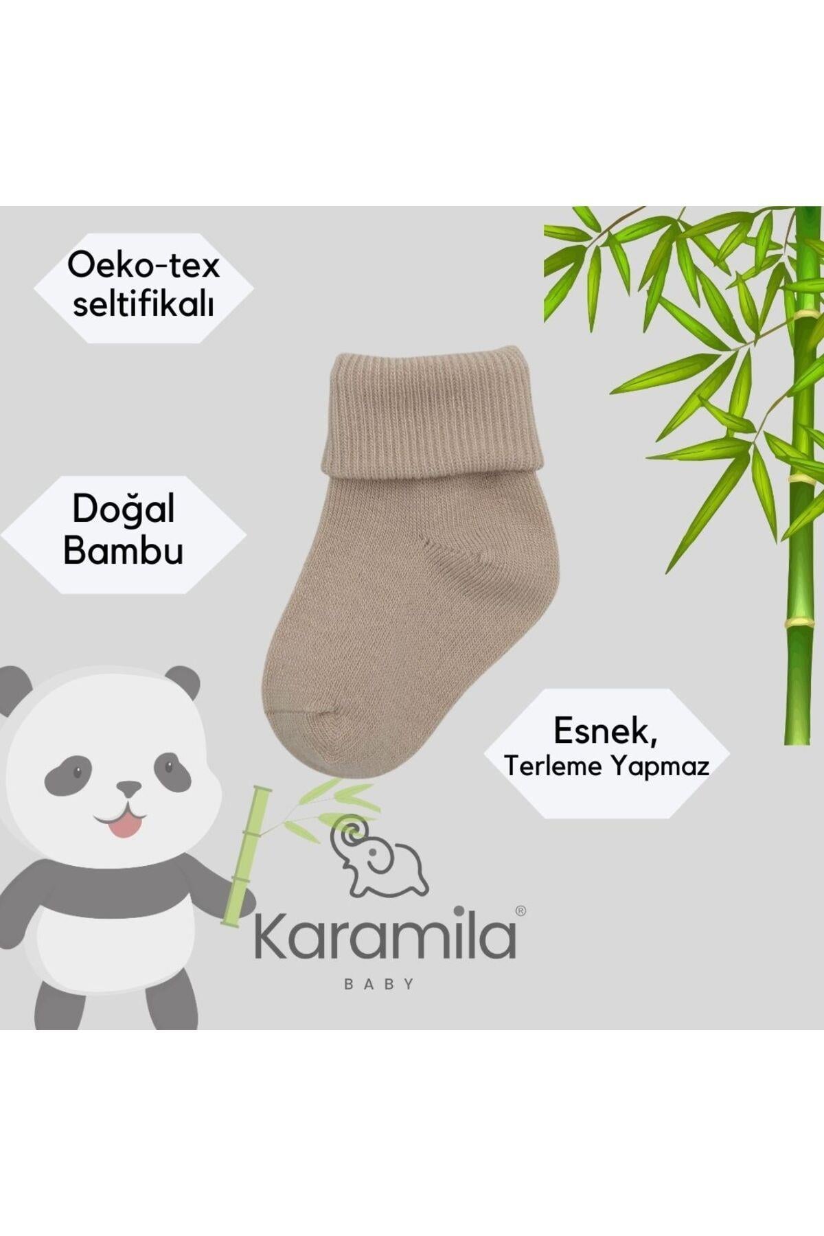 12'li Doğal Bambu Bebek Çorap / Yenidoğan Bebek Çorap