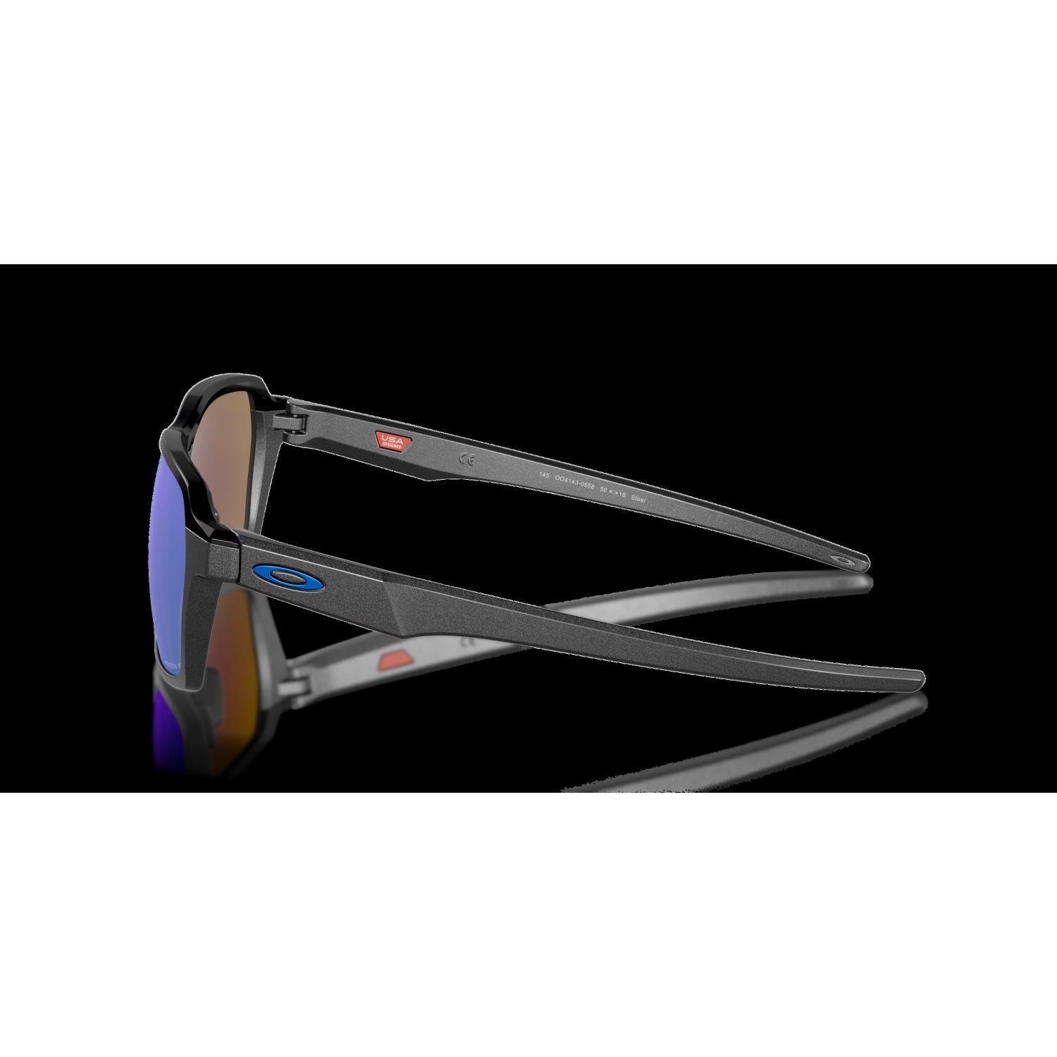 Oakley Parlay Steel w/ PRIZM Sapph Polarize Unısex Gözlük 0OO4143-OAK.4143