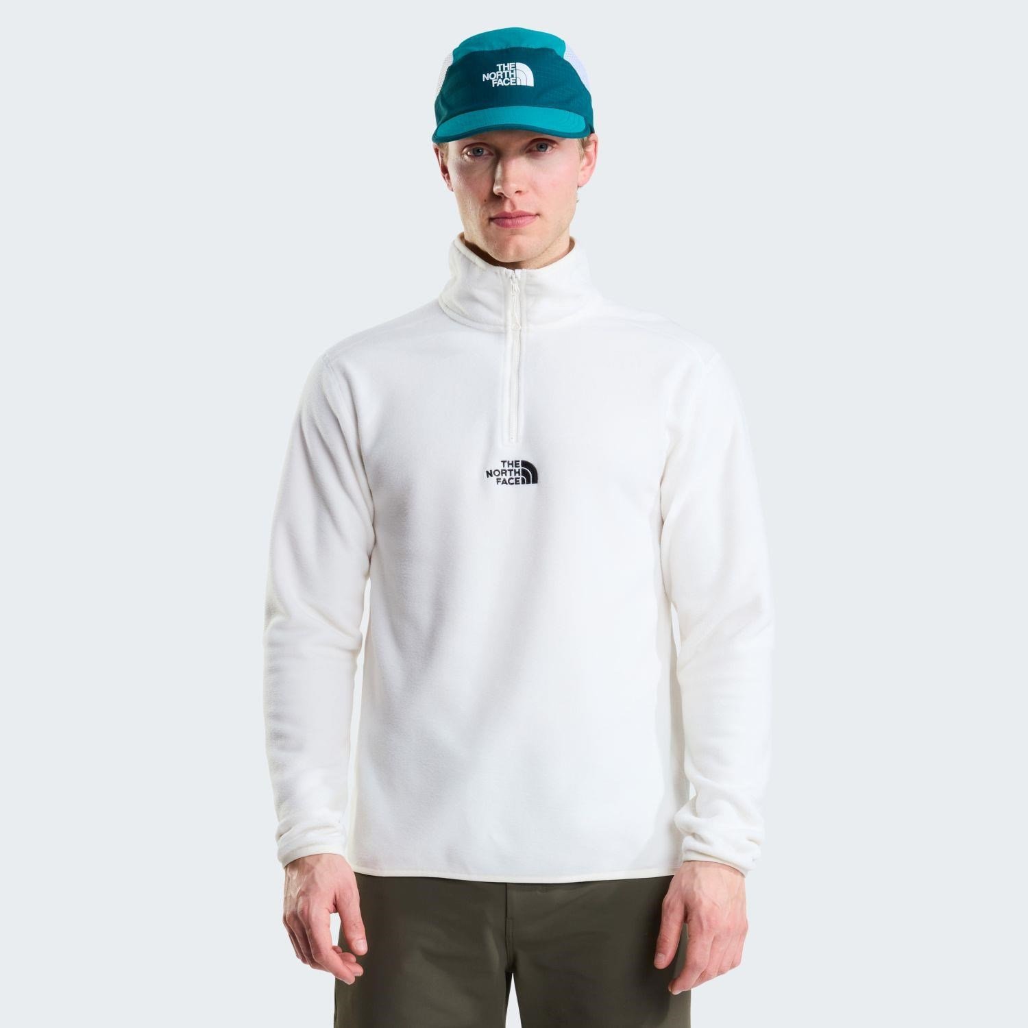 The North Face M GLACIER 1/4 ZIP - EMBROIDERED LOGO Erkek Sweatshirt NF0A8HRWQLI1