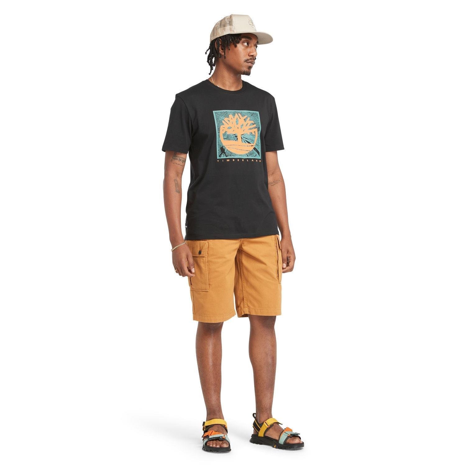 Timberland Short Sleeve Front Graphic Tee Erkek T-Shirt TB0A5UDB0011