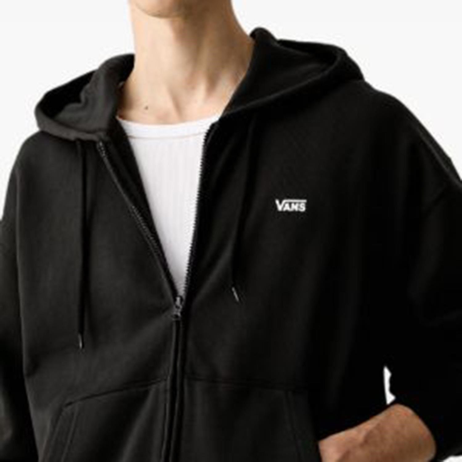 VANS Left Chest Full Zip Erkek Sweatshirt VN0010GGBLK1