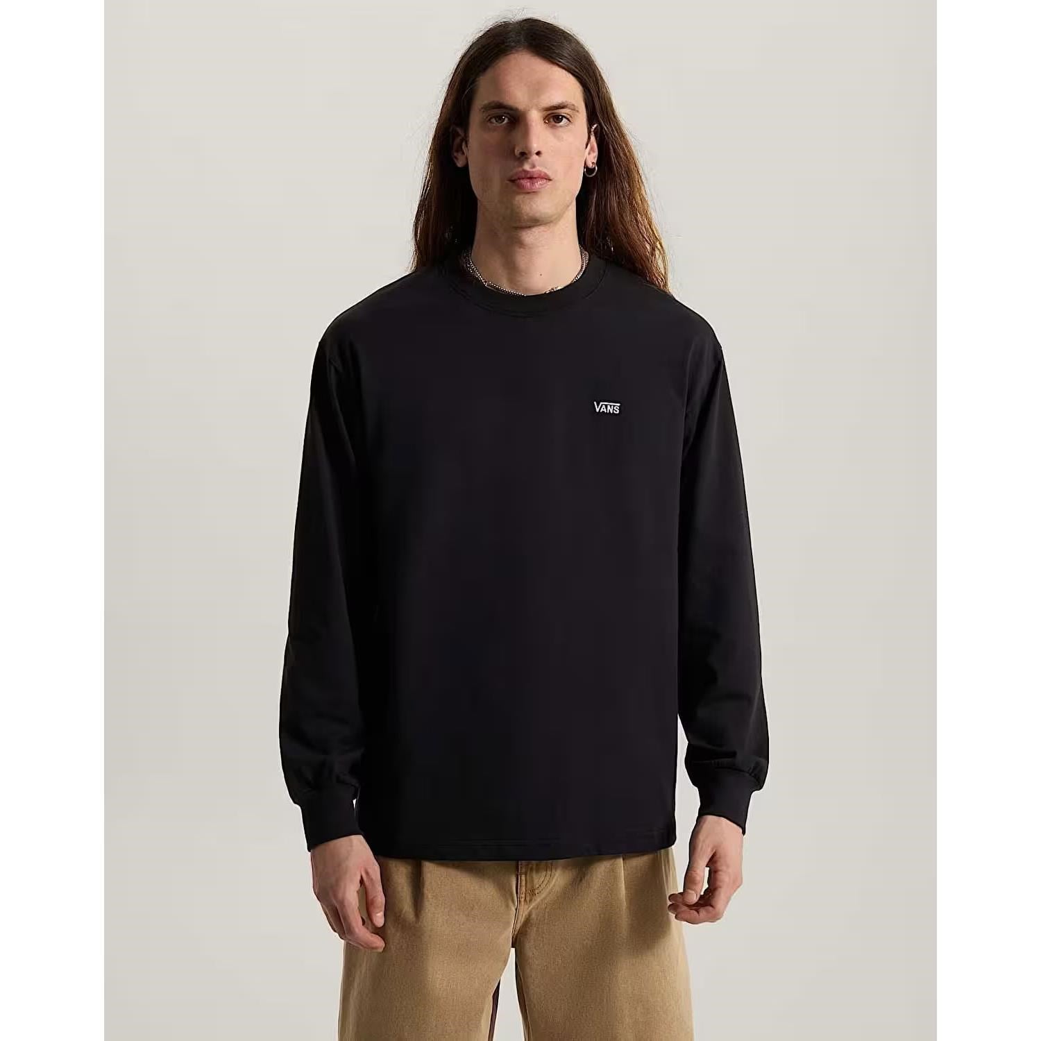 Vans Left Chest II Loose LS Tee Erkek Tişört VN0010FJBLK1