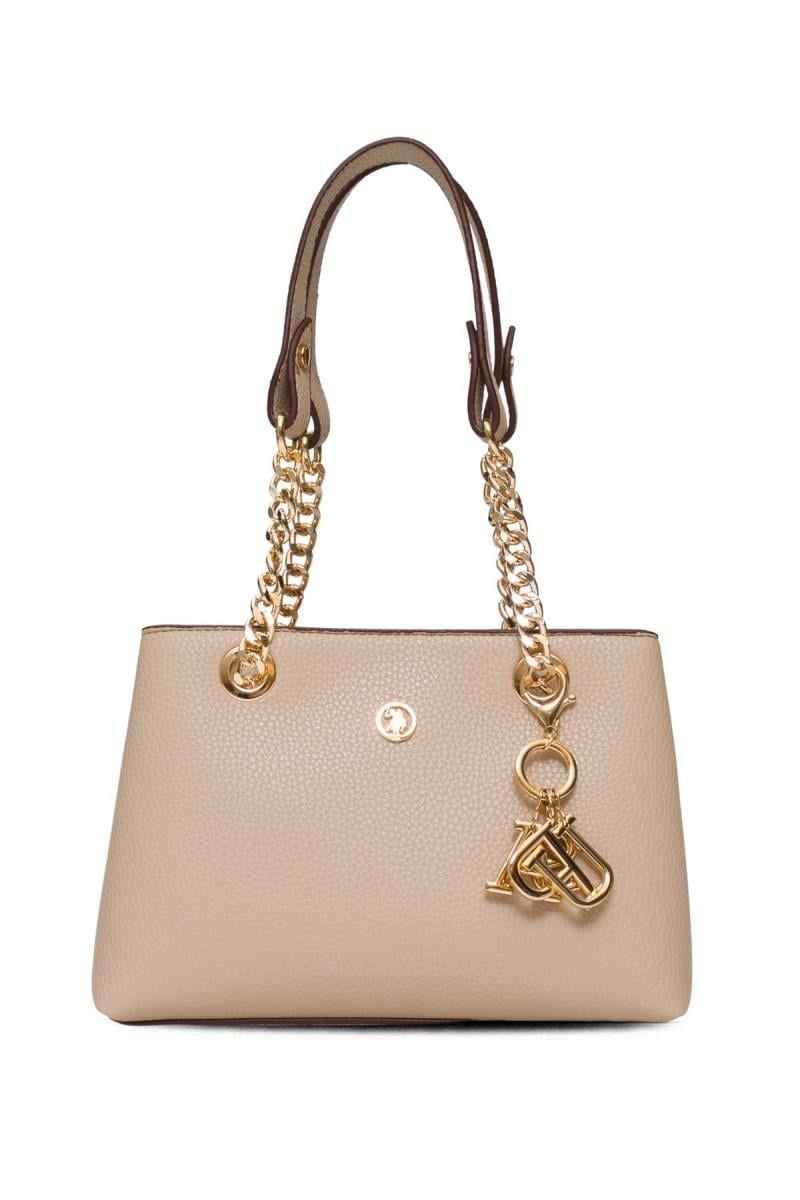 U.S. POLO ASSN. Kadın Omuz Çantası Bej - US25539