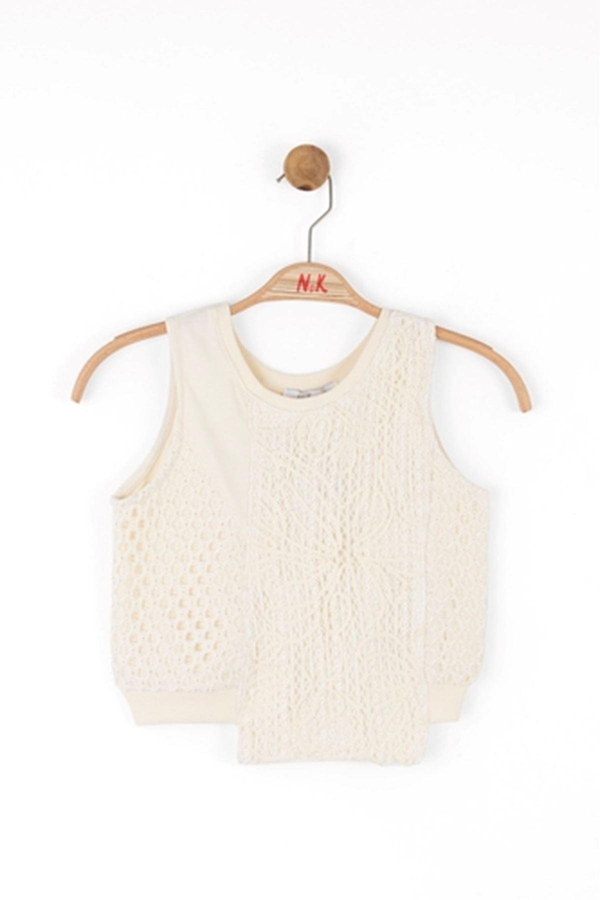 KIDS 38338 EARTY BLUZ 8/14 KREM