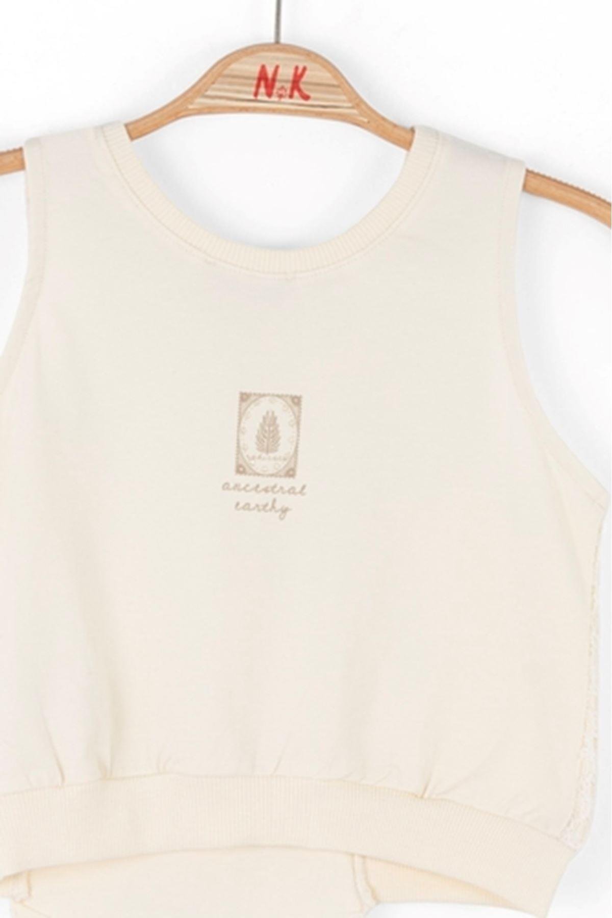 KIDS 38338 EARTY BLUZ 8/14 KREM