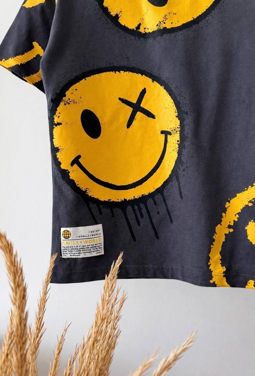Büyük Yaş Grubu Emojili Erkek Çocuk Şort Tişört Takımı