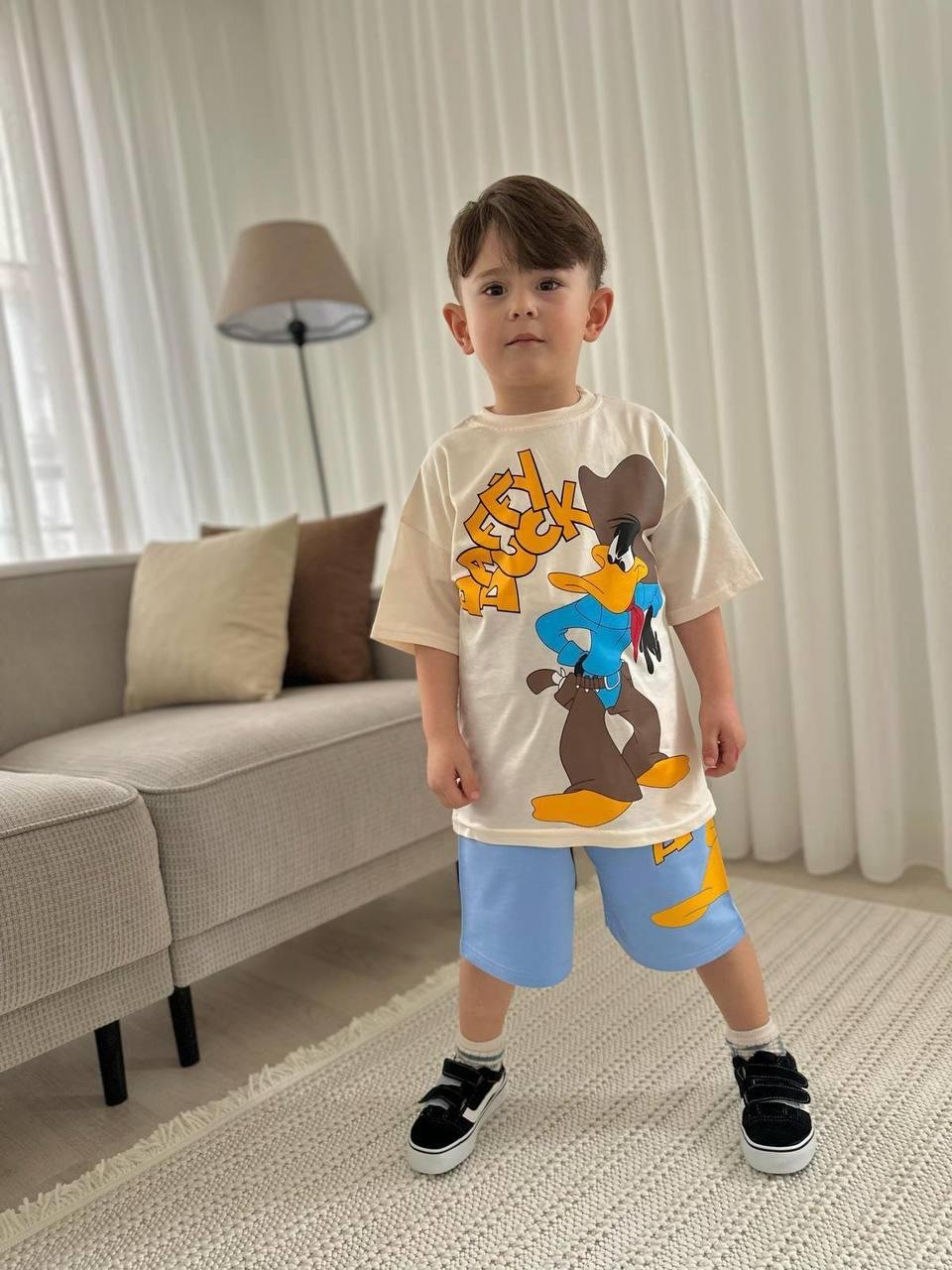 DAFFY DUCK MAVİ ŞORT-TİŞÖRT TAKIMI