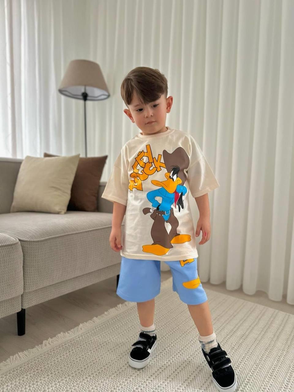 DAFFY DUCK MAVİ ŞORT-TİŞÖRT TAKIMI