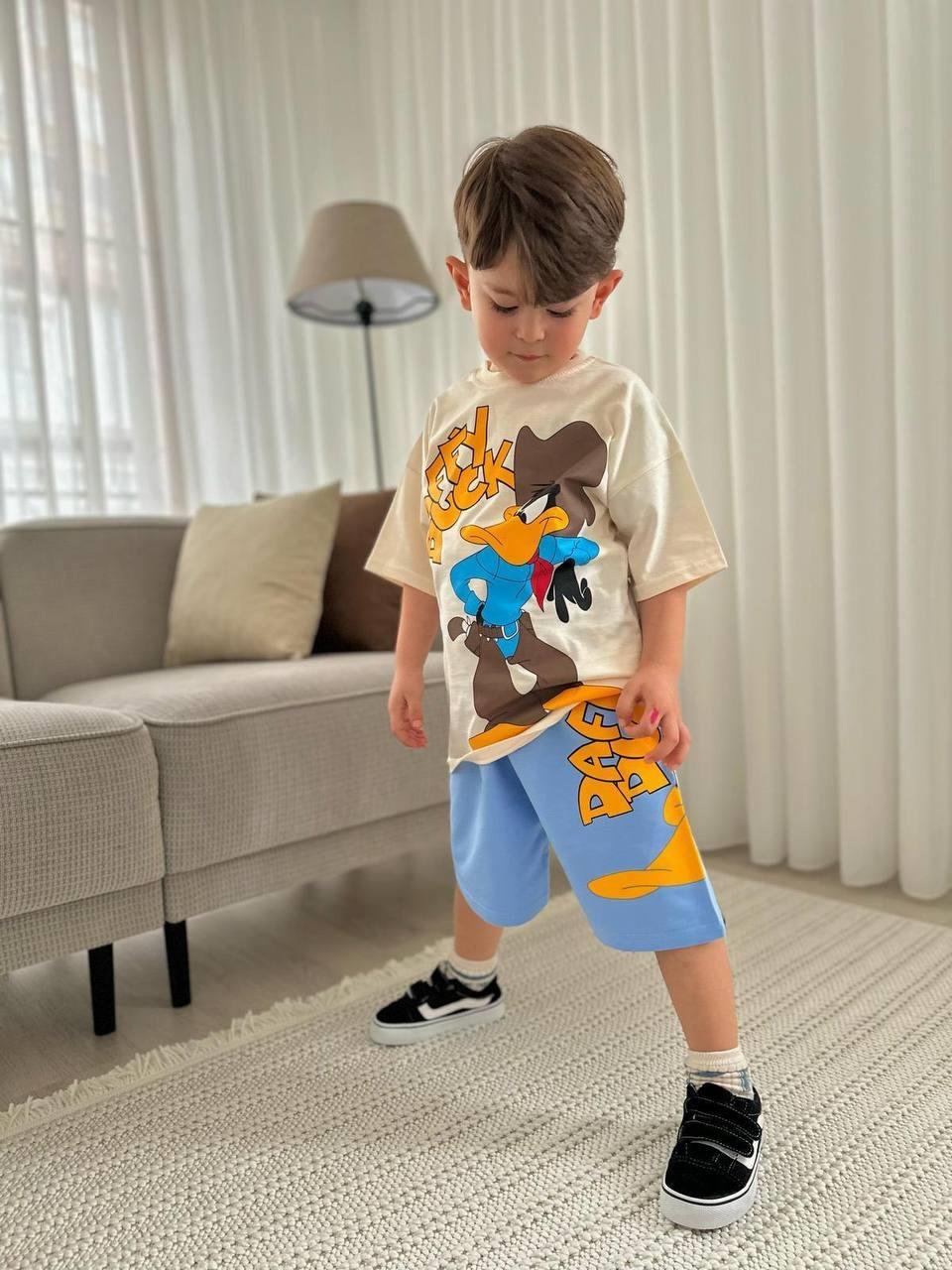 DAFFY DUCK MAVİ ŞORT-TİŞÖRT TAKIMI