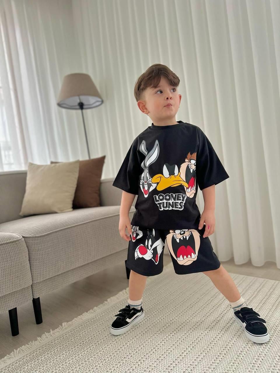 LOONEY TUNES SİYAH ŞORT-TİŞÖRT TAKIMI