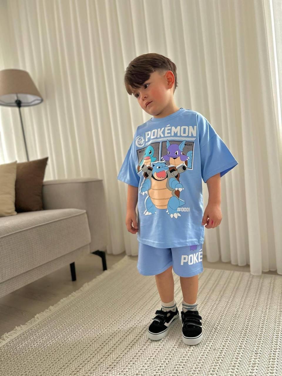 POKEMAN MAVİ ŞORT-TİŞÖRT TAKIMI