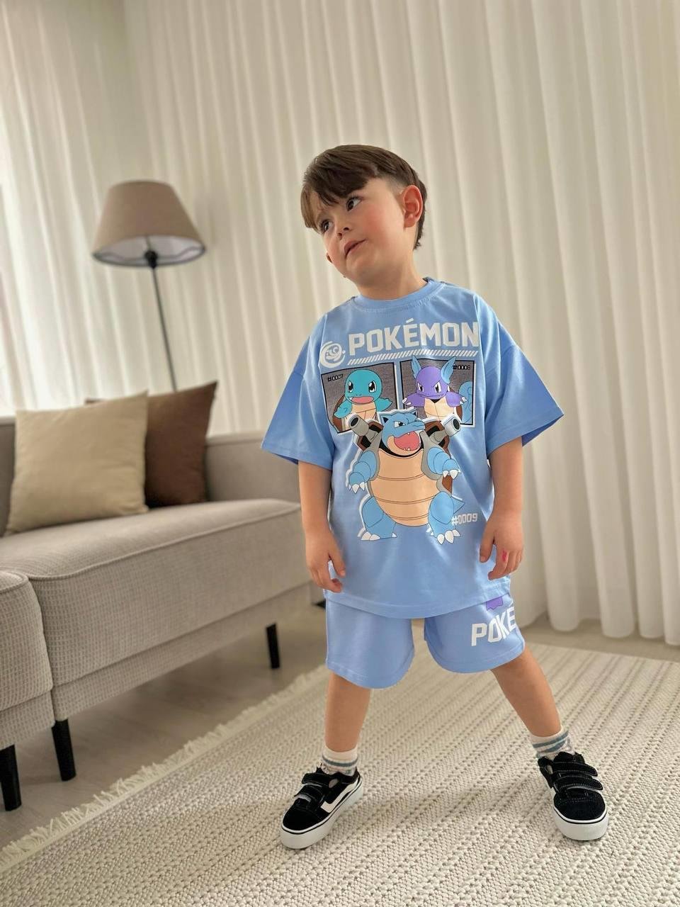 POKEMAN MAVİ ŞORT-TİŞÖRT TAKIMI