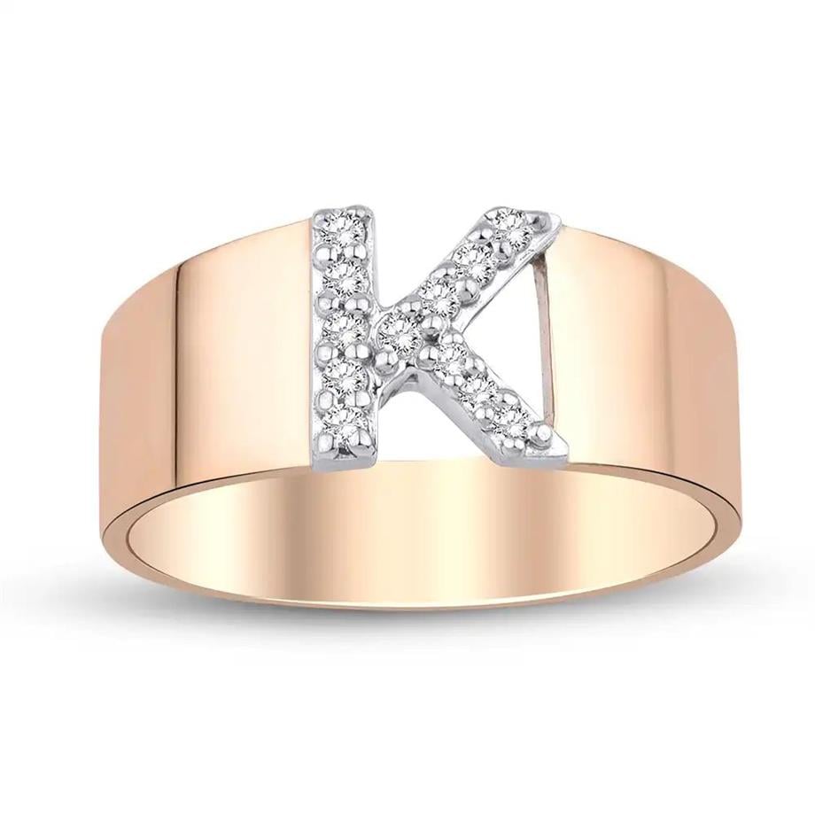 0.10 Karat Pırlanta Harf Yüzük