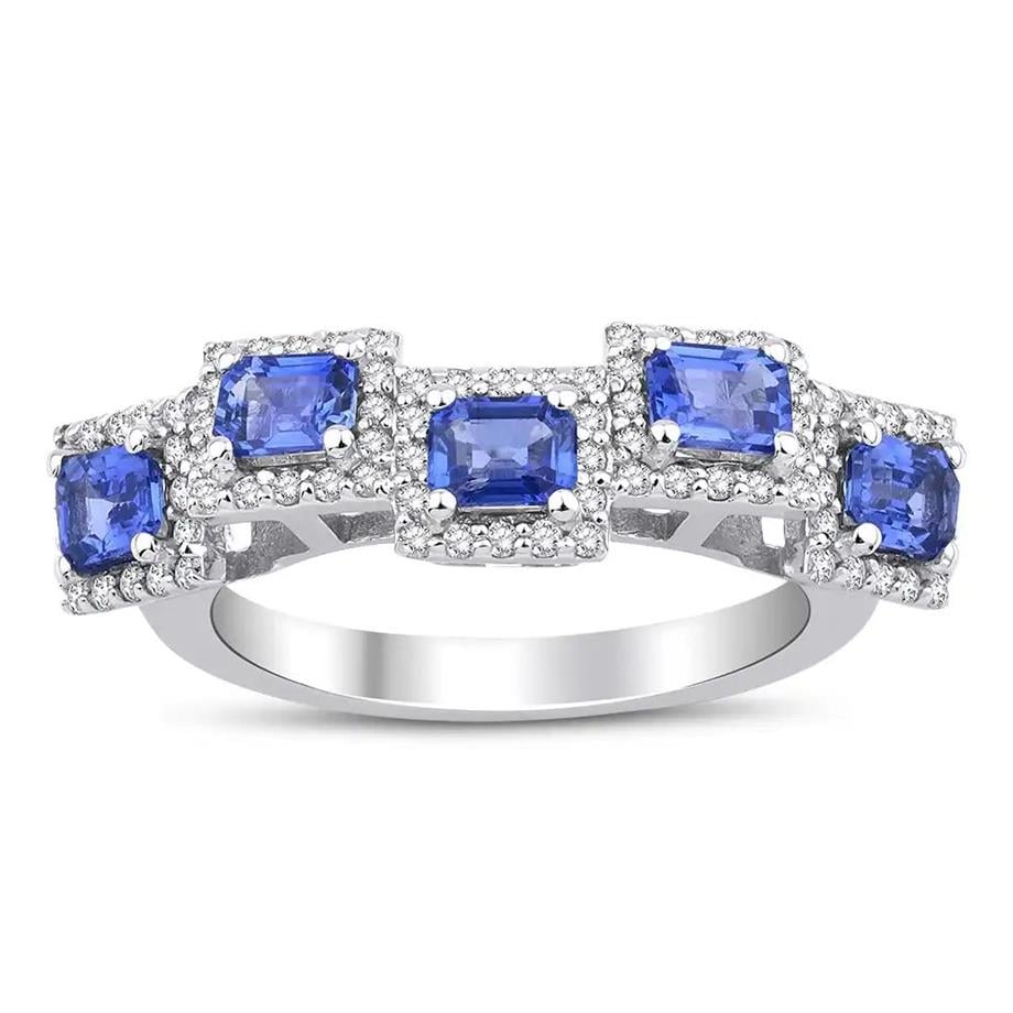 1.76 Karat Pırlantalı Safir Yüzük