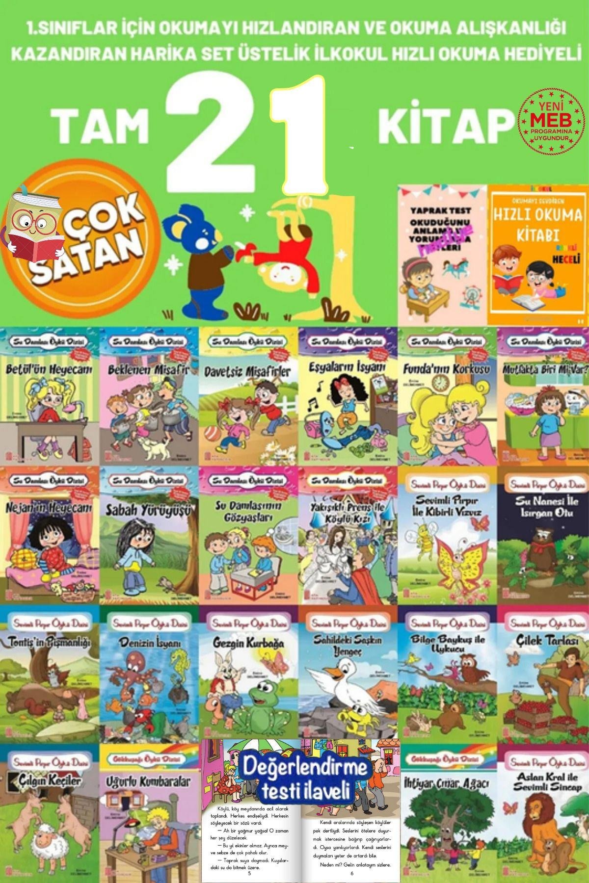 1.sınıflar Için 21'li Hızlı Okuma Hediyeli Süper Set Evony Tong