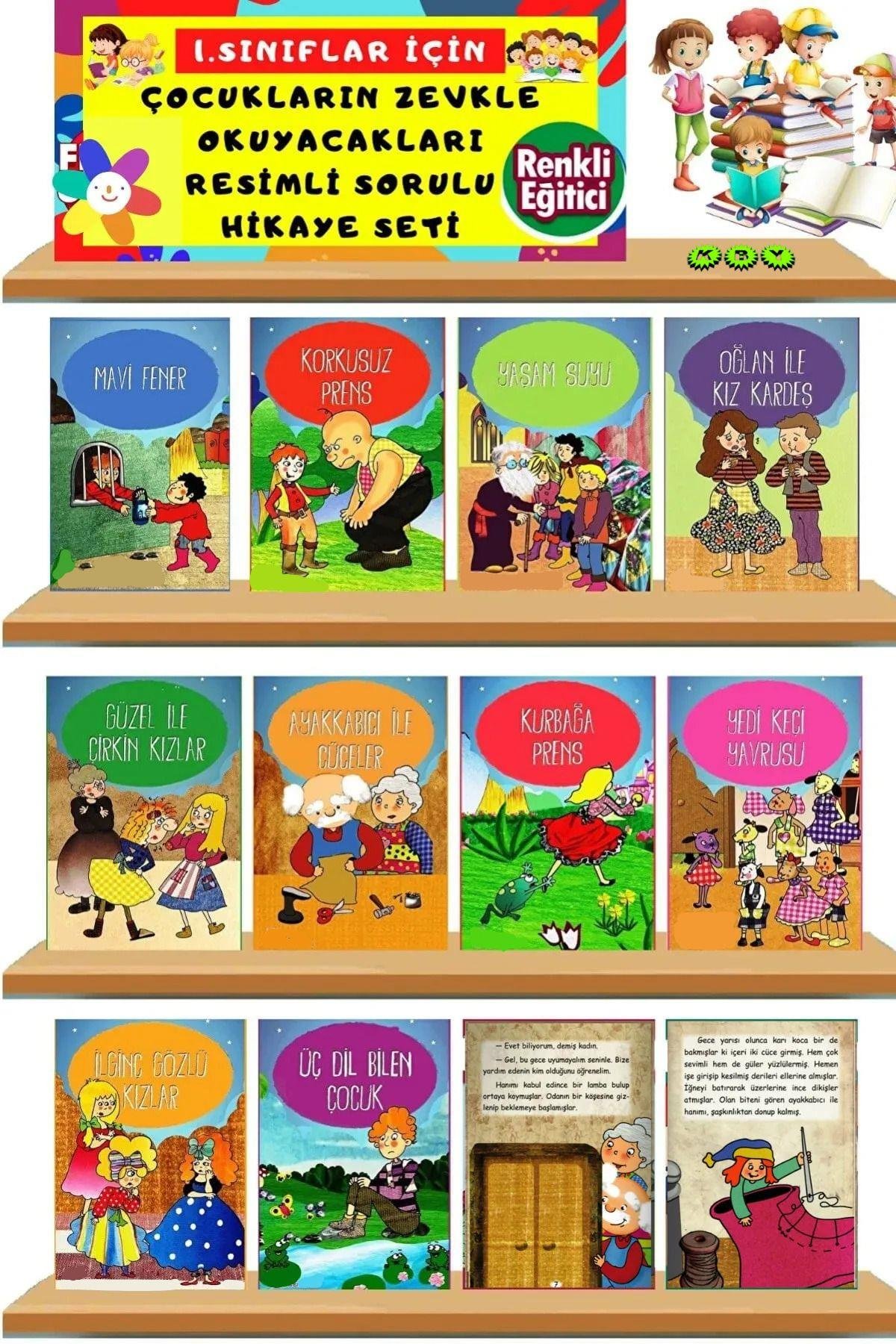 1.sınıflar Için Kitap Okumayı Sevdiren 10'lu Hikaye Kitabı Seti