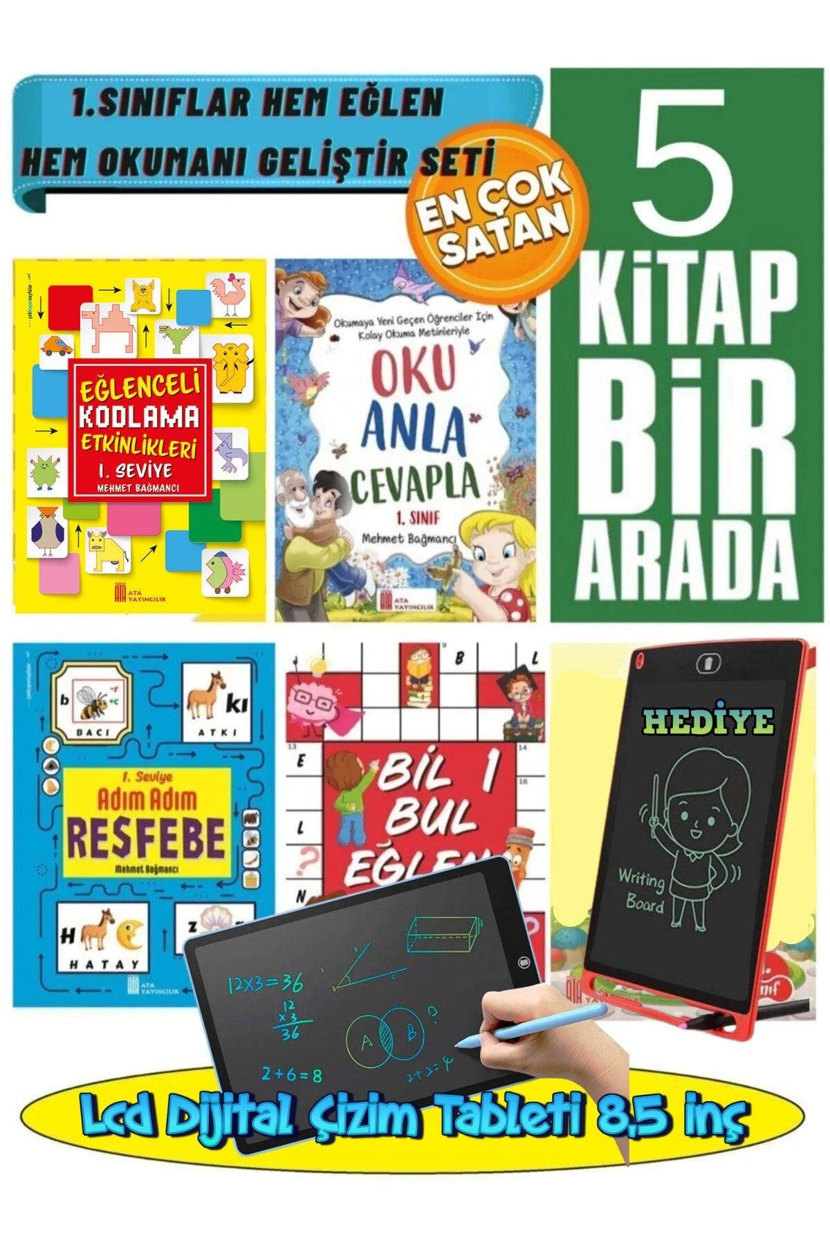 1.sınıf 5 Süper Kitap(hızlı Okuma+oku Anla Cevapla+resfebe+bil Bul+bulmacalarla)