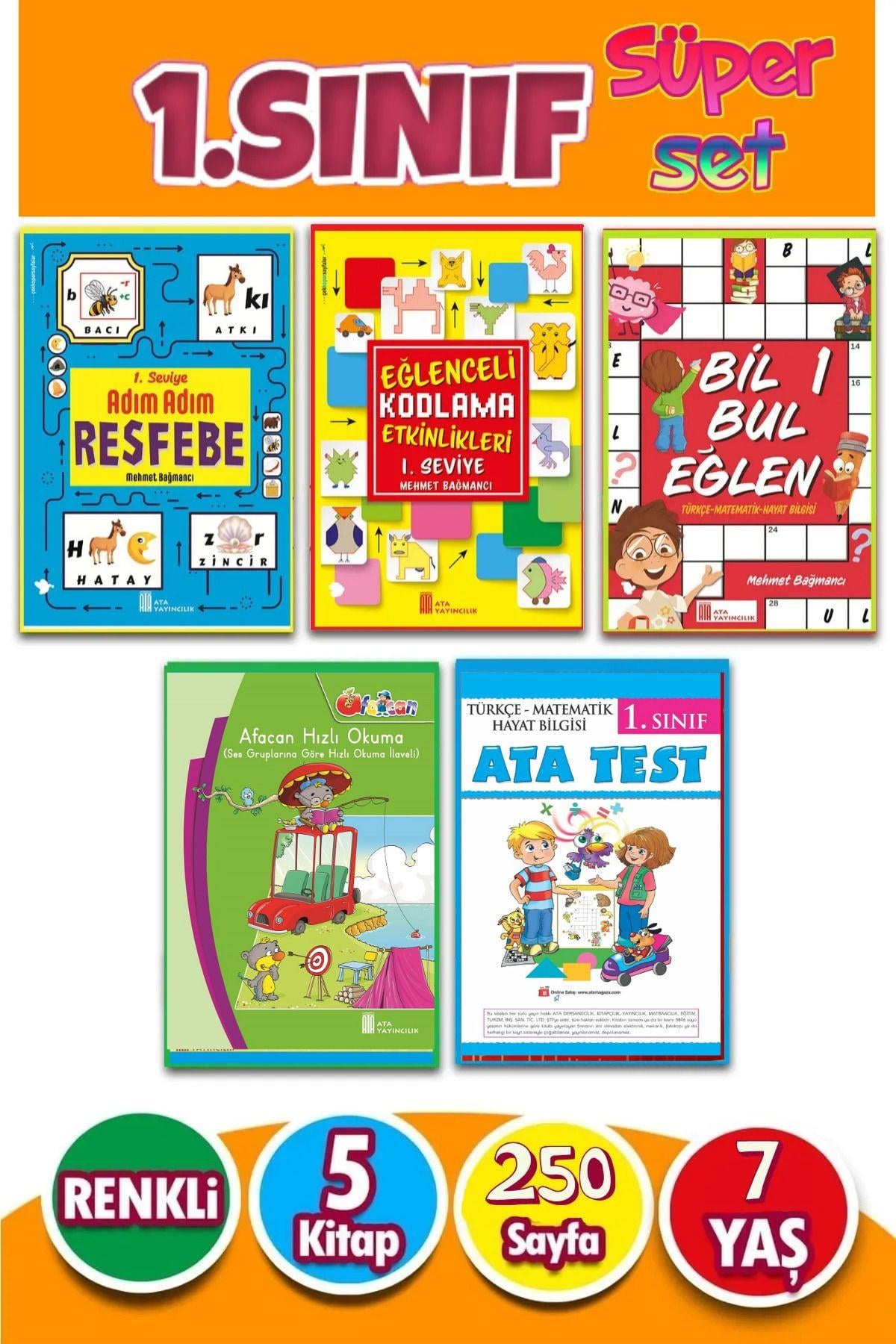 1.sınıf Kodlama Dikkat Zeka Resfebe Kelime Oyunları Okuduğunu Anlama(ÖZEL ZEKA SET5 KİTAP)