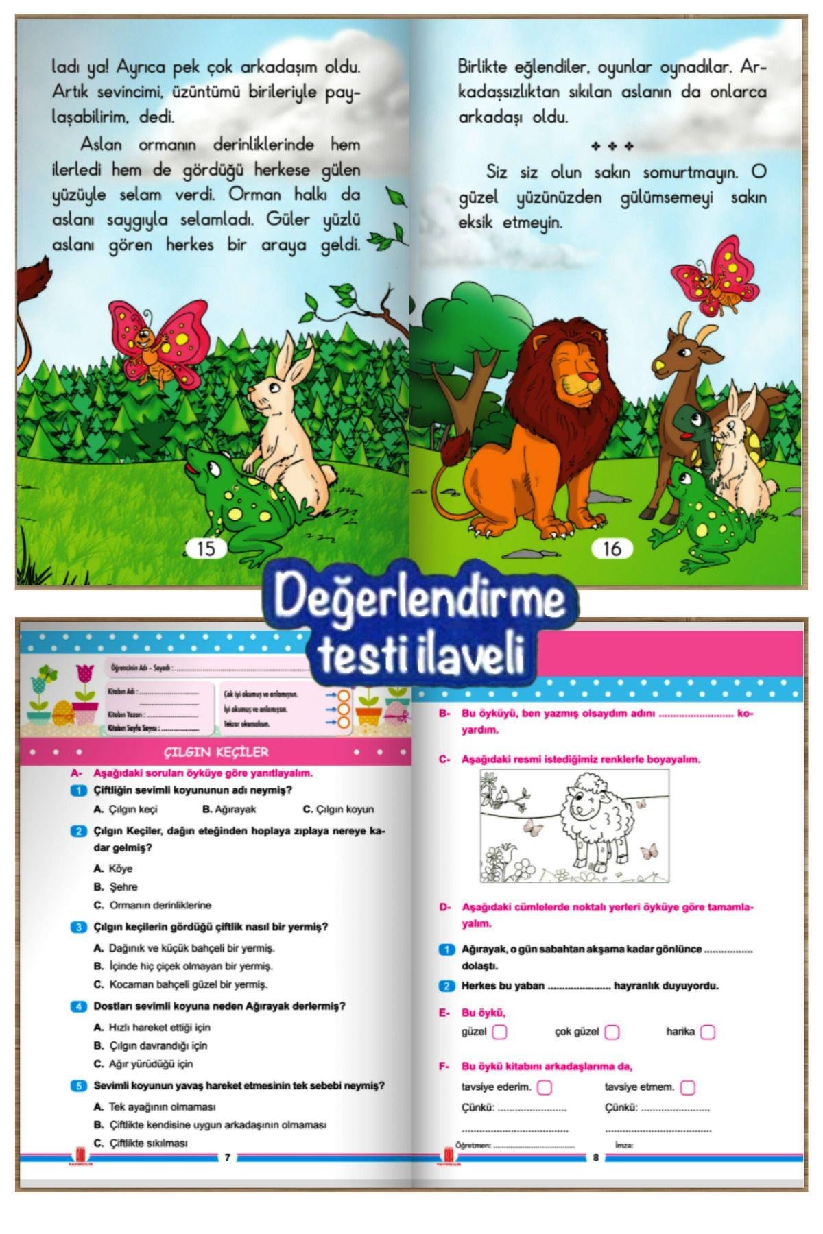 1.sınıflar Için Okumayı Sevdiren 20'li Rengarenk Hikayeler Hızlı Okuma(KİTAP)