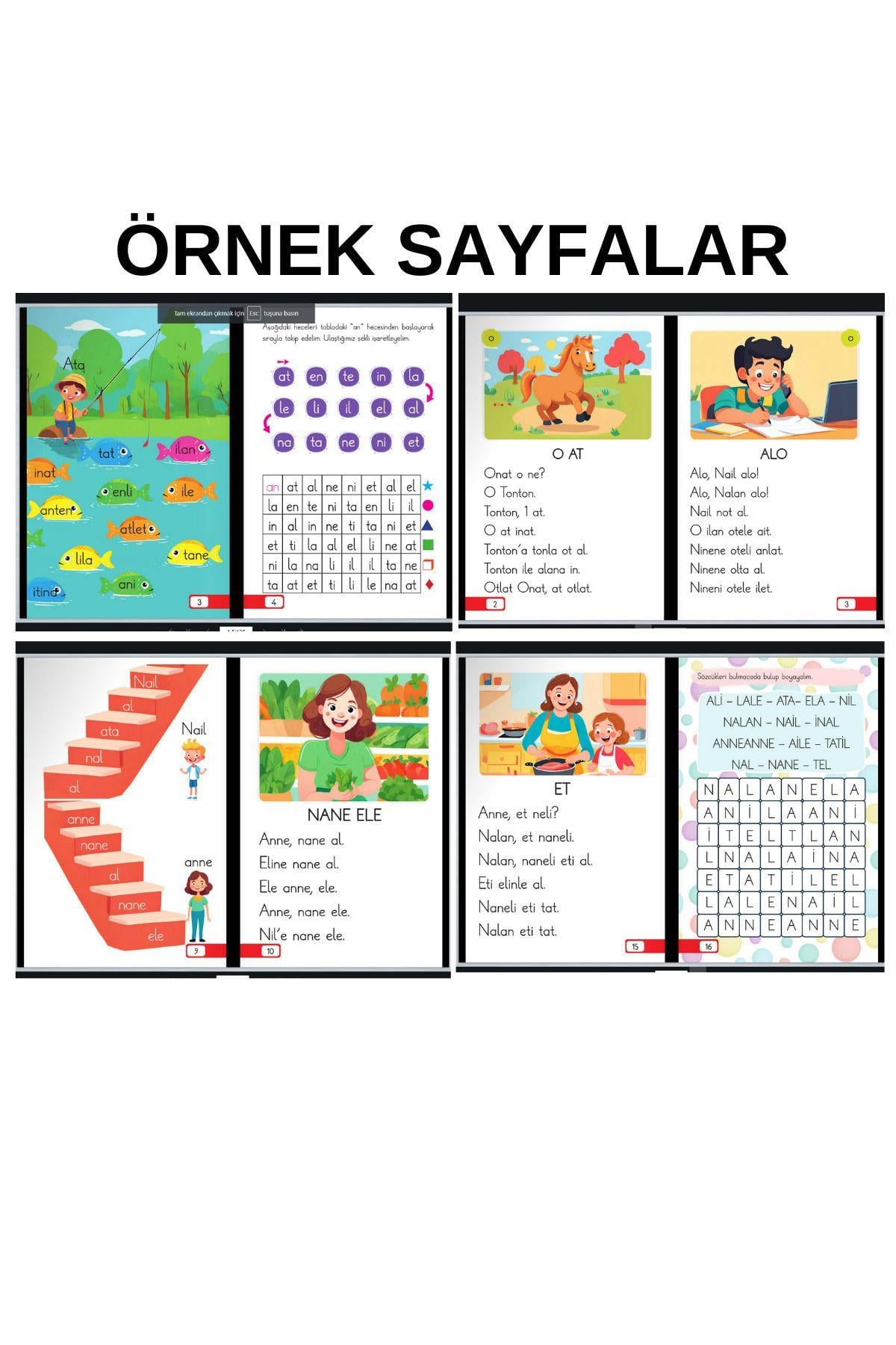 1. Sınıf Dik Temel Harflerle Okumaya Ilk Adım Anetil Serisi -ve Okumax Seti(9 KİTAP)