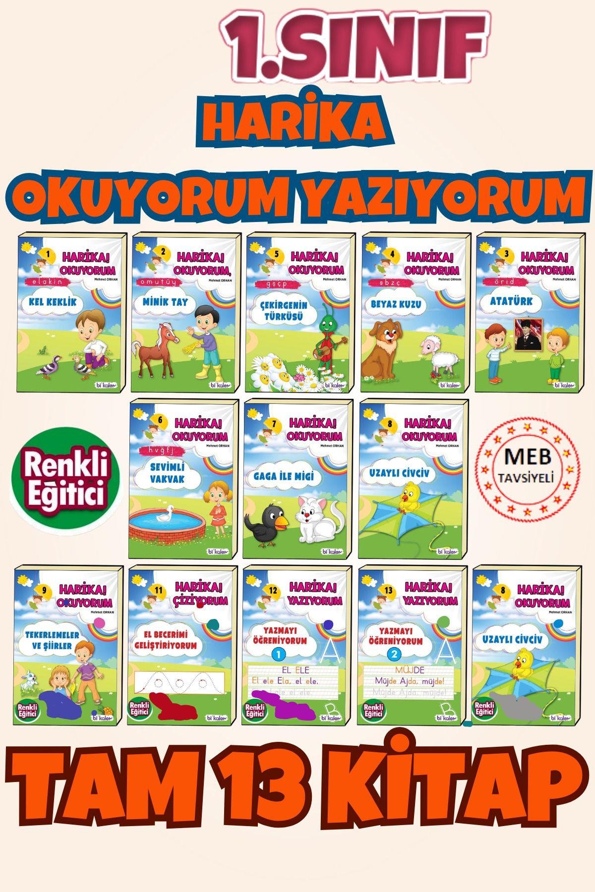 1. Sınıf Için Harika Okuyorum Yazıyorum 13 Kitaplık Set