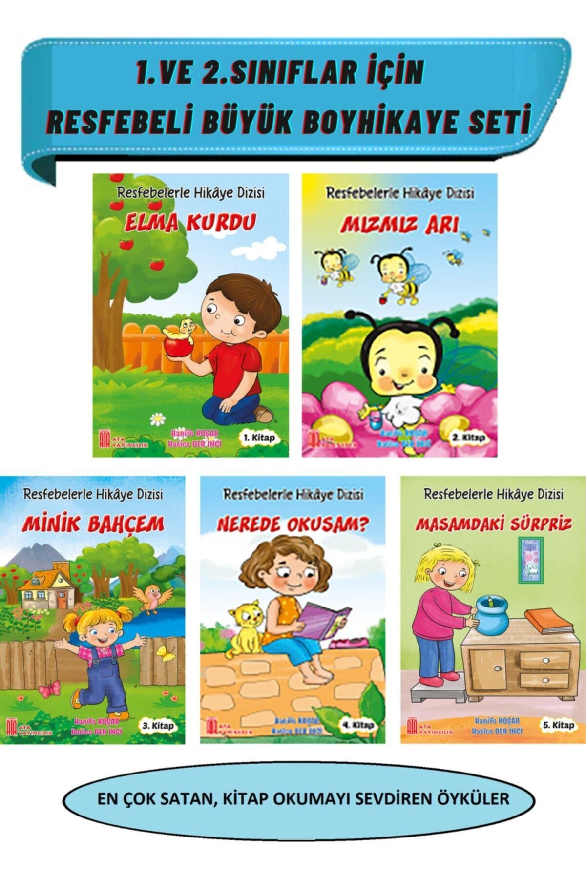 1.sınıflar Için Resfebeli 5'li Büyük Boy Renkli Hikaye Dizisi