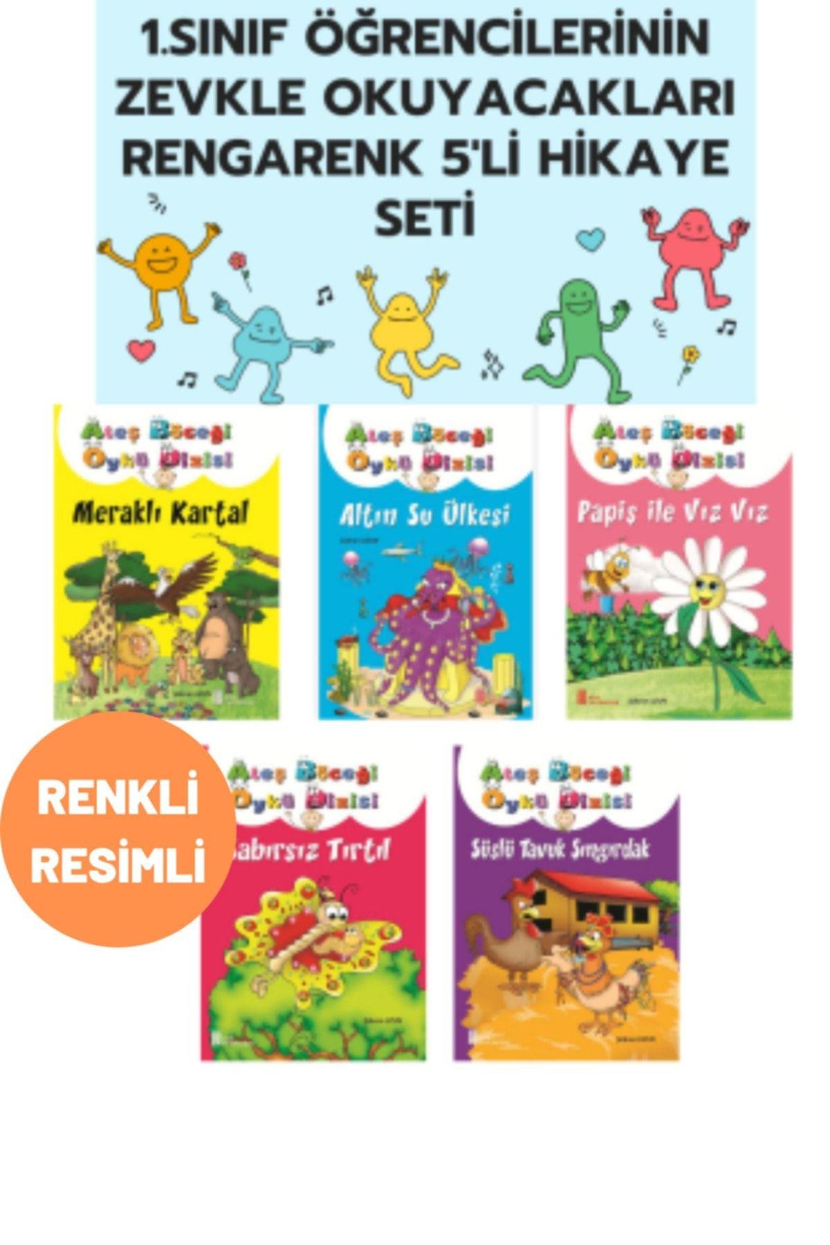 1.sınıfa Giden Öğrenciler Için Rengarenk 5'li Hikaye Kitabı Seti