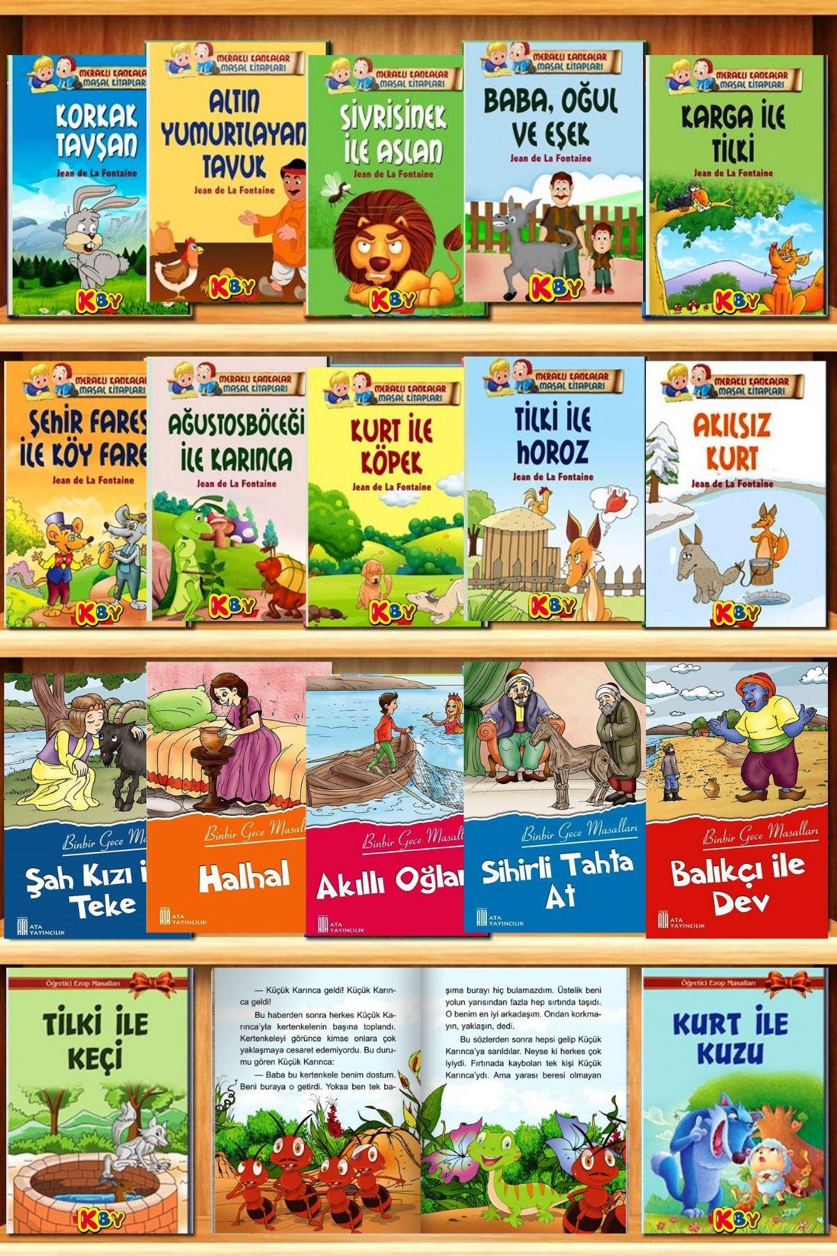 1 Ve 2.sınıflar Için Birbirinden Güzel Hikayeler Eğlenceli Zeka Geliştiren 20'li Kitap Seti
