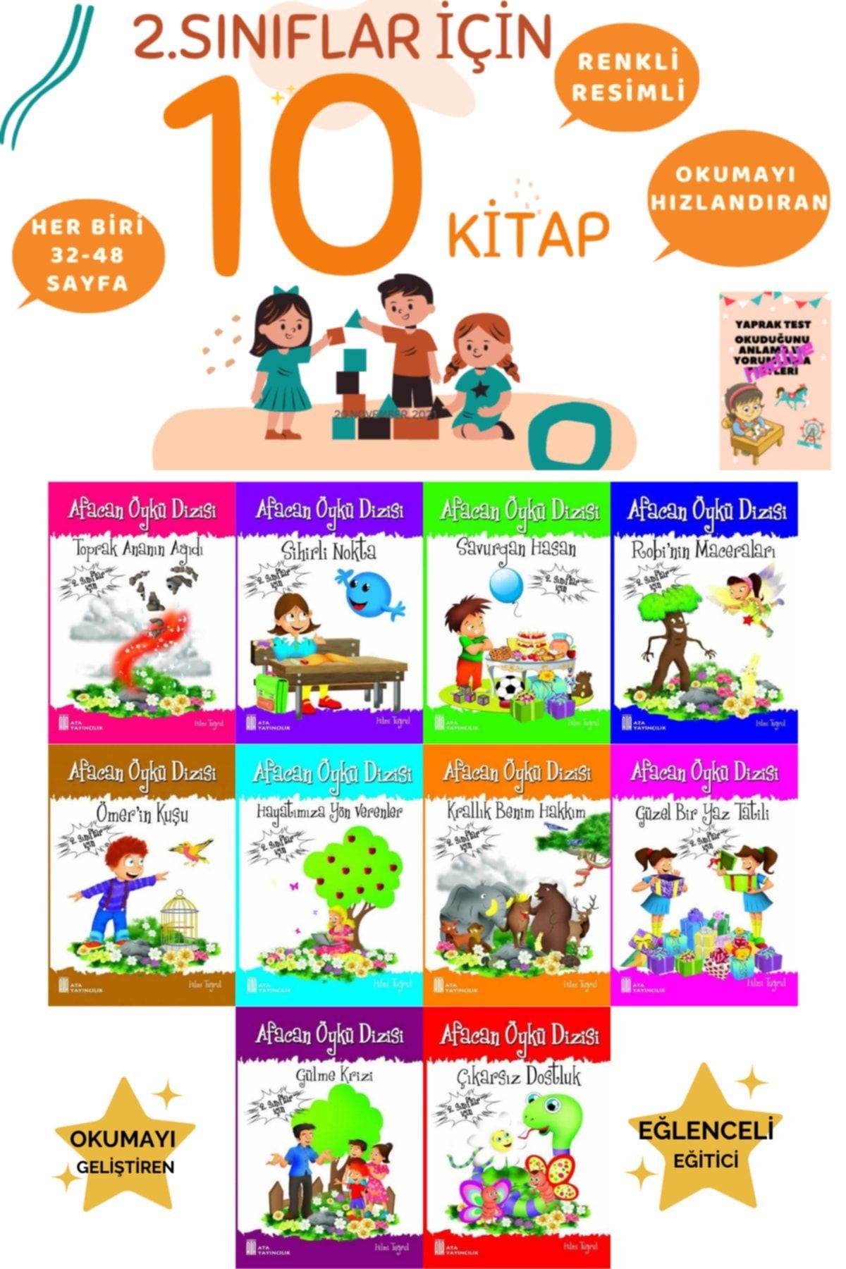 2.sınıflar Için Okumayı Sevdiren Ve Okuma Alışkanlığı Kazandıran Eğlenceli 10'lu Kitap Seti Evony