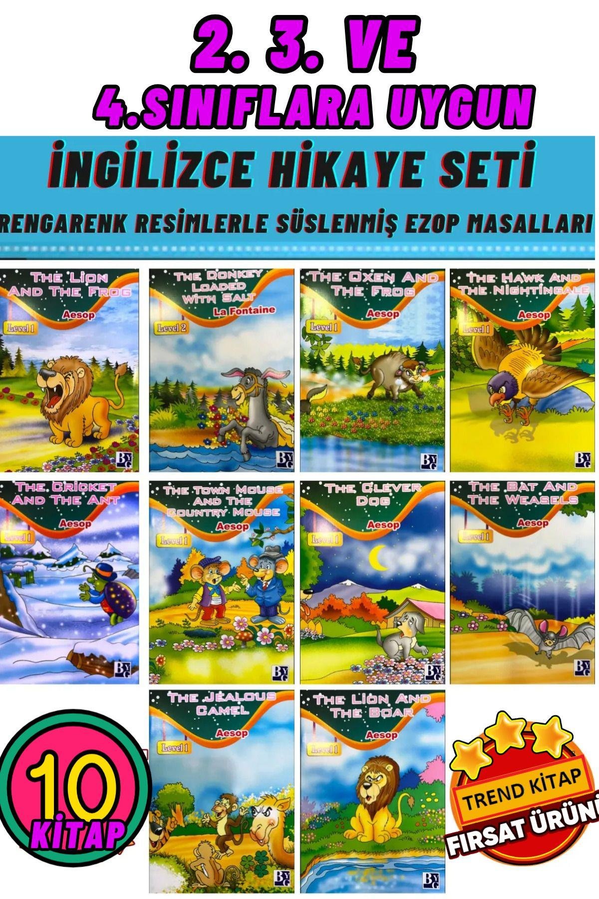 2. 3.VE 4.sınıflar Için Rengarenk Ingilizce Hikaye Kitabı Seti EZOP-ANDERSEN-LAFONTEN