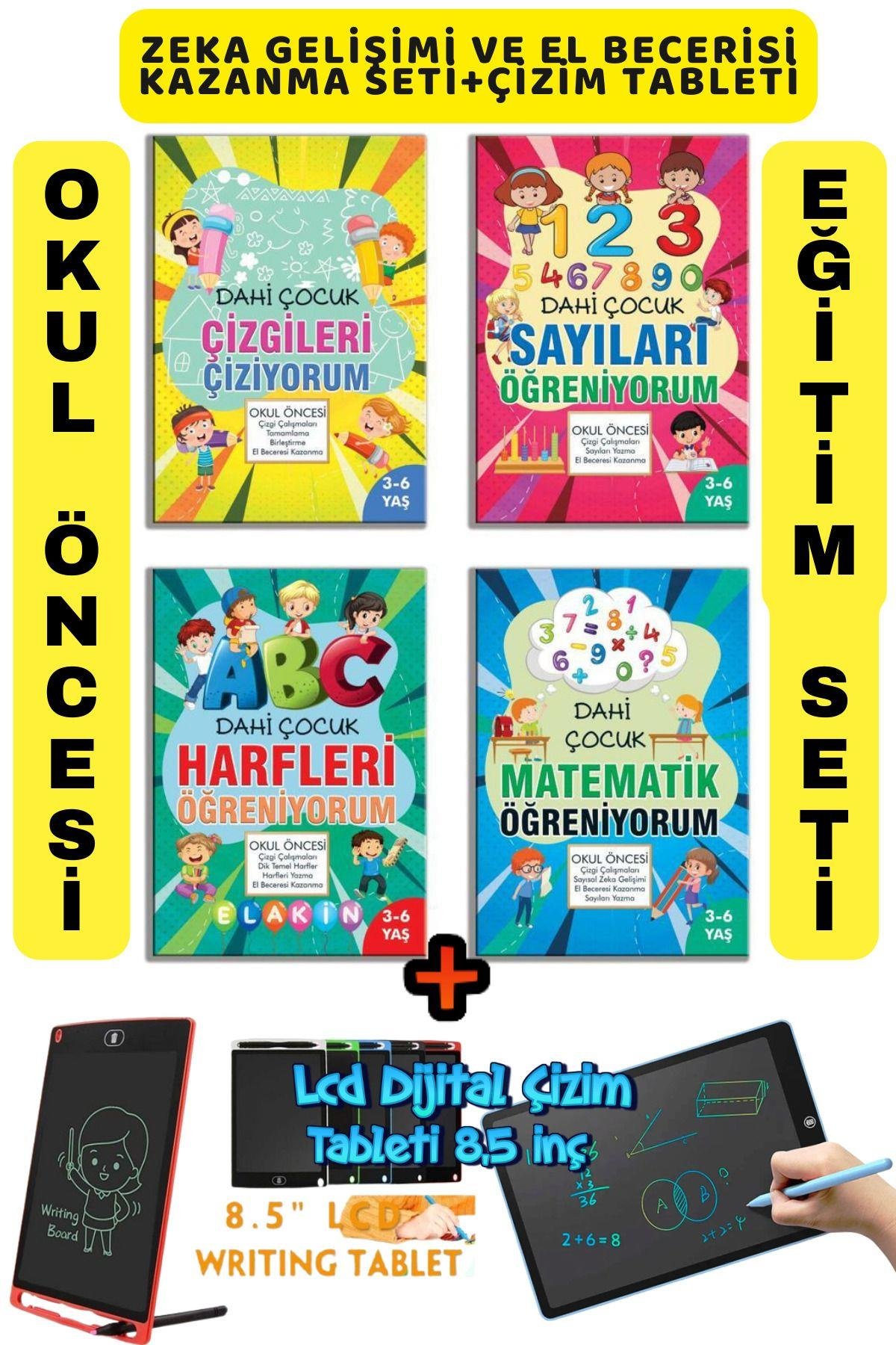 3-6 YAŞA UYGUN EĞİTİM VE BOYAMA SETİ(ÇİZGİ ÇALIŞMALARI-MATEMATİK-HARFLER-SAYILAR)4 BÜYÜK KİTAP