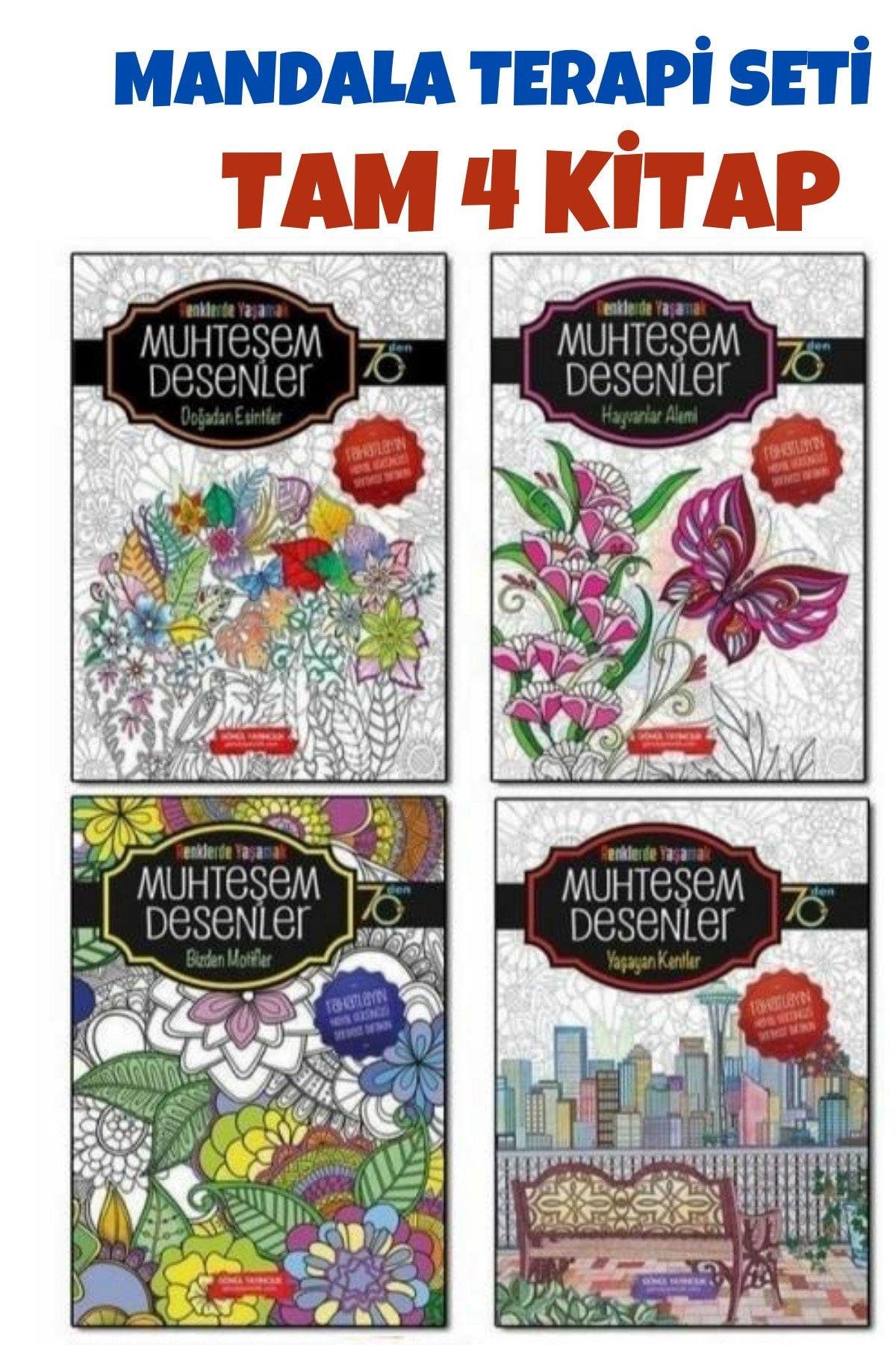 7 Den 77 Ye Boyama Seti( 4 Kitap Takım) Küçük Ve Büyükler Için Mandala
