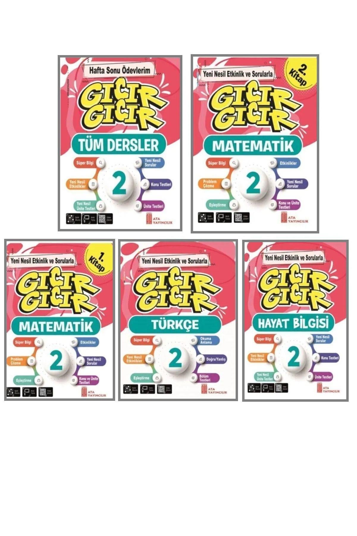 Ata 2.sınıf Gıcır Gıcır Çalışma Seti(5KİTAP) Yeni Nesil Set! [süper Ürün]