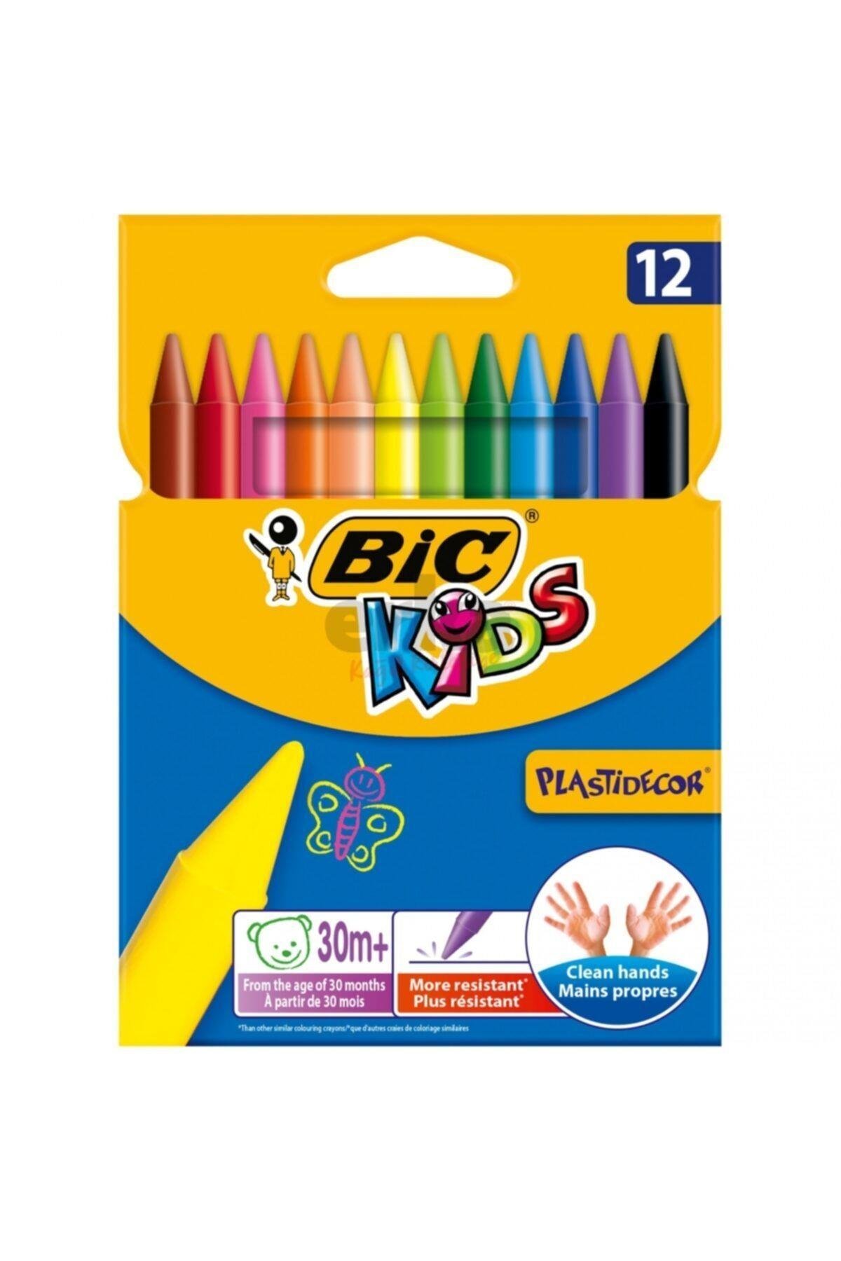 Bıc Kids Plastidecor Pastel Boya Kalemi 12'li Kutu